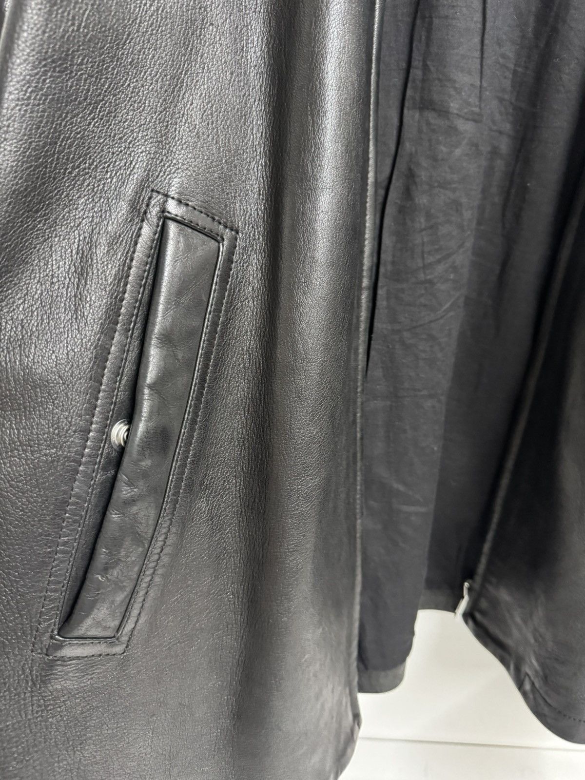 Rick Owens Rick Owens FW03 Brad Black Leather Zip Jacket – SOPU SYS 23 Size US S / EU 44-46 / 1 - 5 Thumbnail