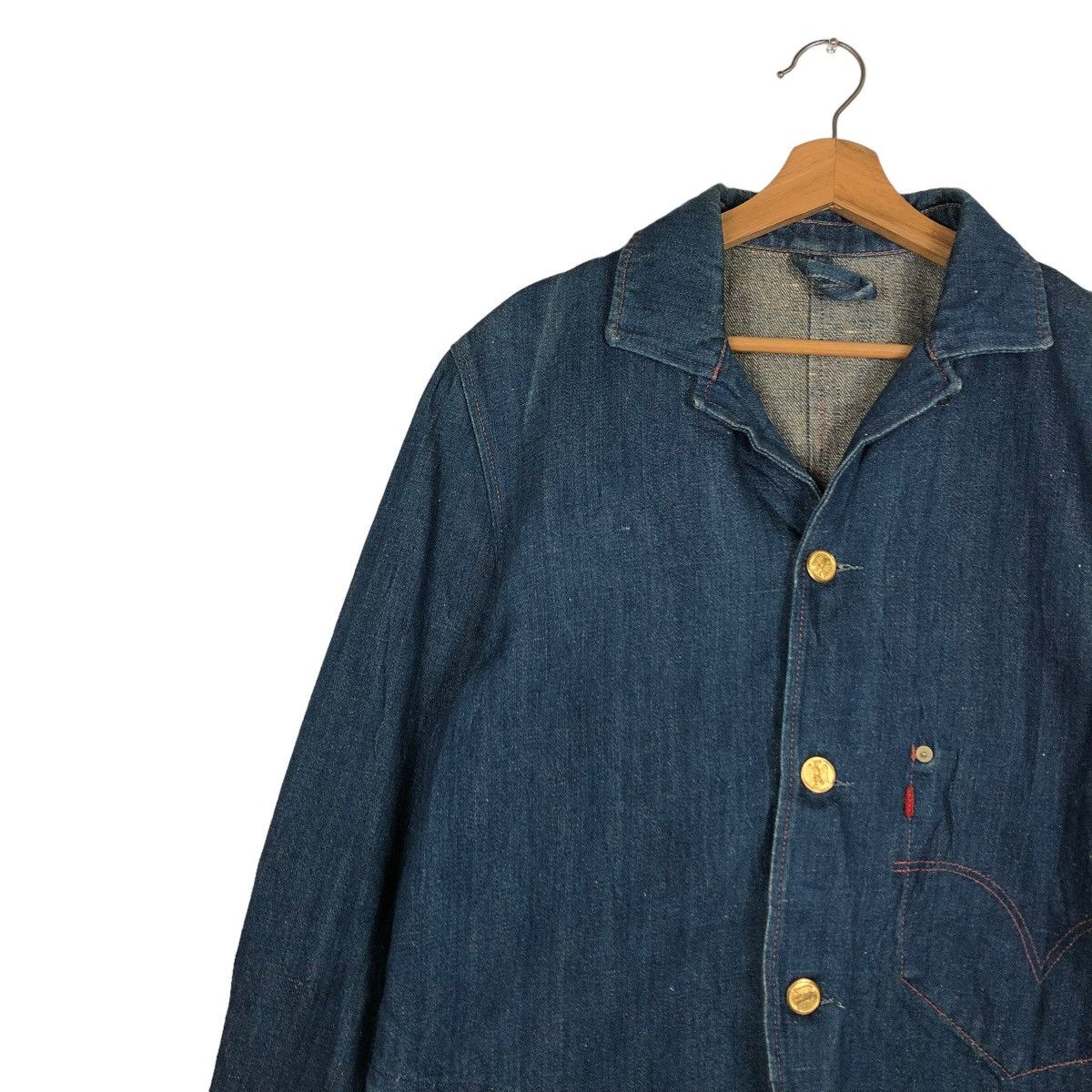 Levi's 🔥VINTAGE WORKER DENIM JACKET LEVI’S SINGLE POCKET Size US M / EU 48-50 / 2 - 9 Thumbnail