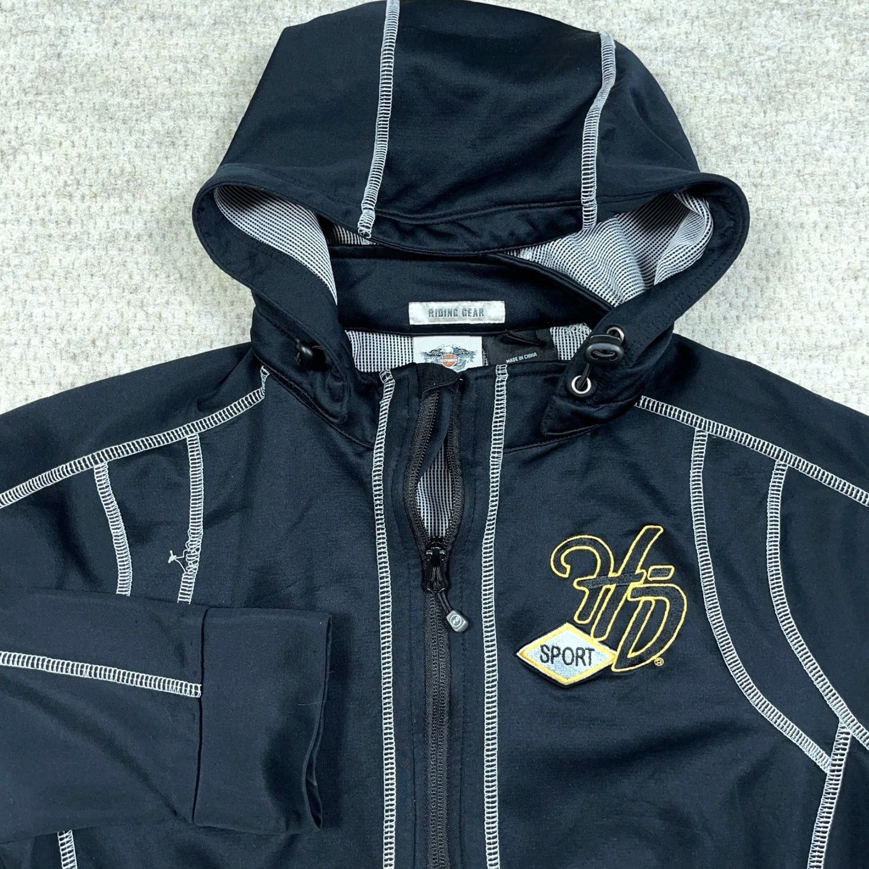 Harley Davidson Harley-Davidson Jacket Women Medium Black Soft Shell Hooded Zip Full Zip Hoodie Size L / US 10 / IT 46 - 2 Thumbnail
