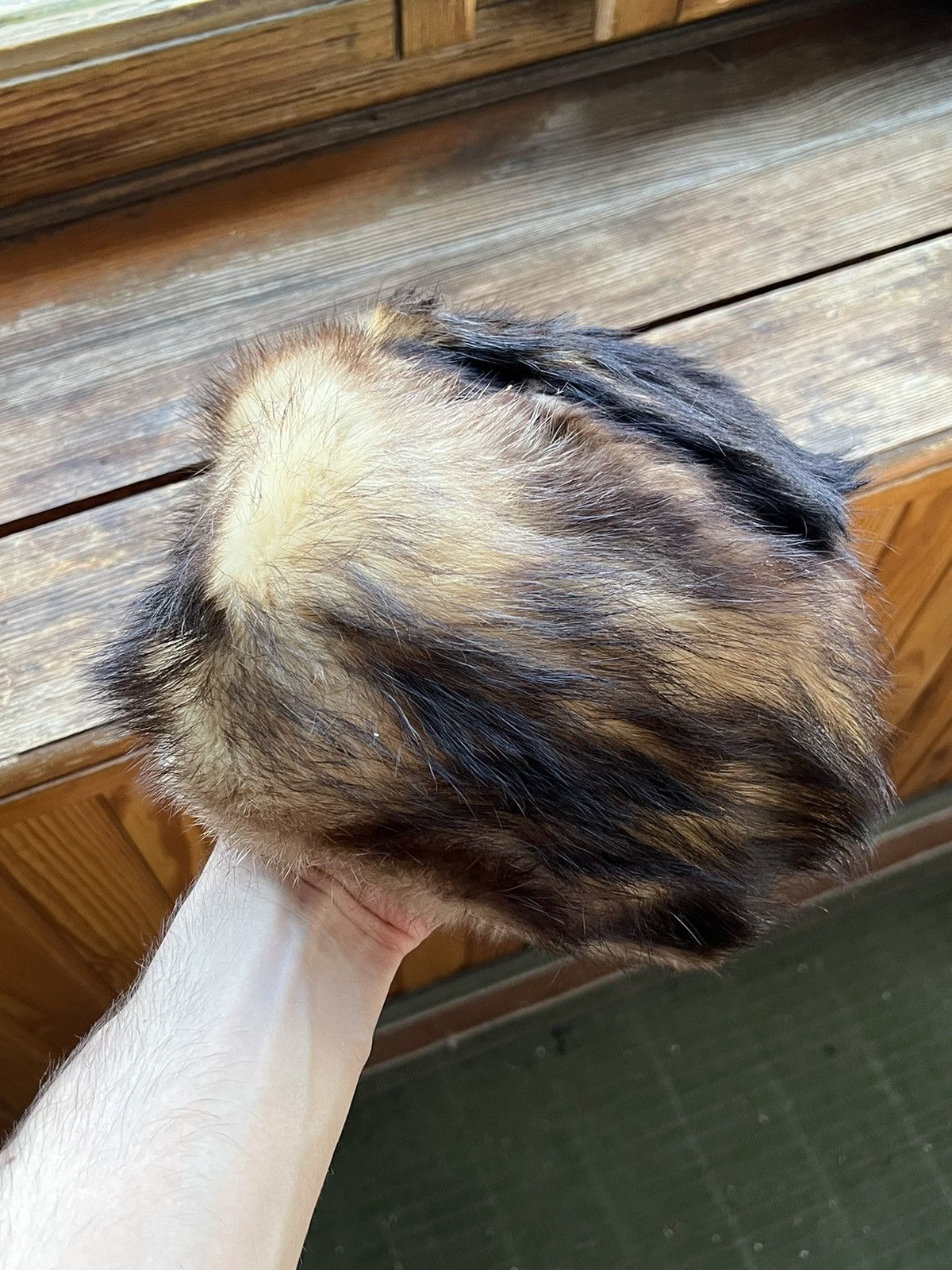 Vintage Leather Ushanka Trapper Hat Furry Mohair Fuzzy Fur Hat Y2K Size ONE SIZE - 2 Thumbnail