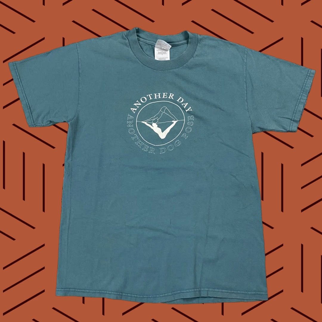 Vintage VINTAGE 90S HANES BEEFY-T YOGA T-SHIRT BLUE M Men Short Sleeve Crew Neck Graphic Print Yoga Intructor 90s Theme Size US M / EU 48-50 / 2 - 1 Thumbnail