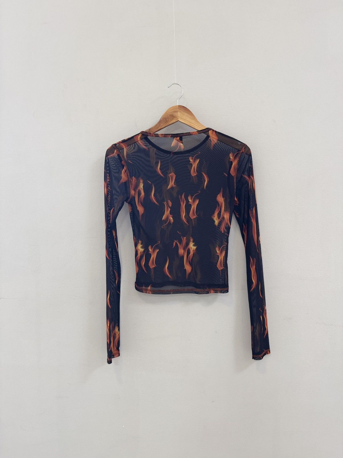 Japanese Brand Fire Vintage Mesh Top Engraving Size M / US 6-8 / IT 42-44 - 6 Thumbnail