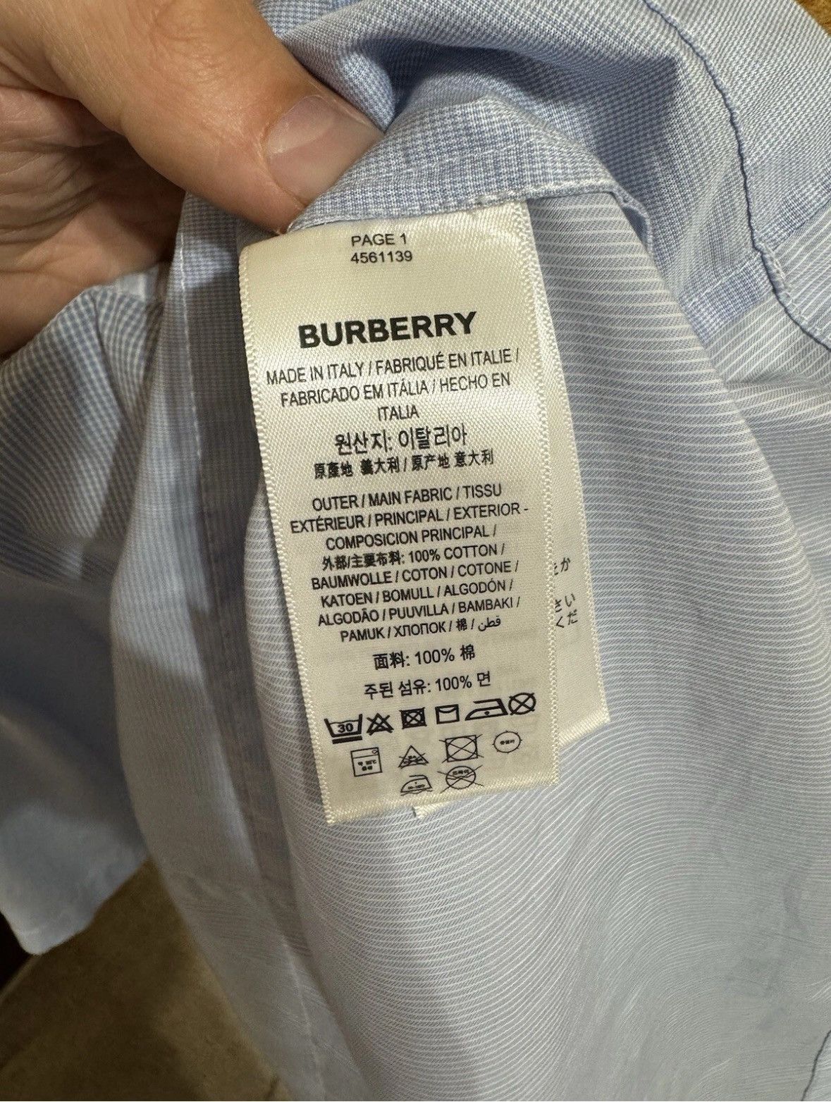 Burberry Burberry Half Zip Shirt Size Large Size US L / EU 52-54 / 3 - 7 Thumbnail