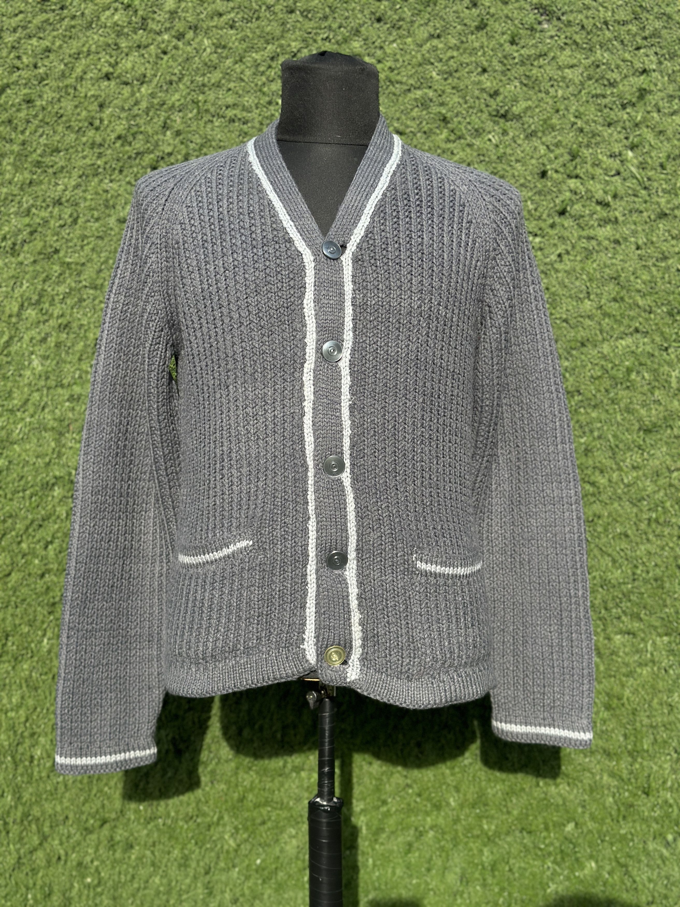 Prada Prada Milano Virgin Wool Chunky Knit Cardigan Size 50 IT M Size US M / EU 48-50 / 2 - 2 Thumbnail