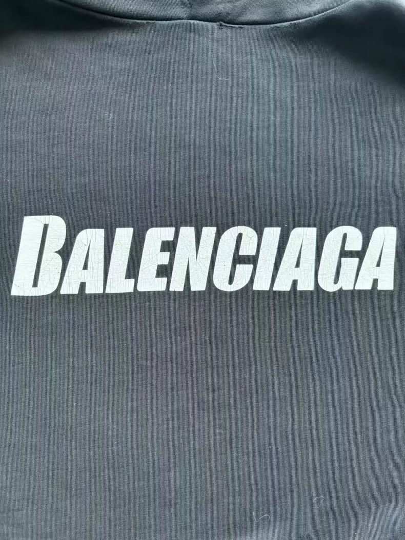 Balenciaga Balenciaga Letter Printed Hooded Long Sleeve Sweatshirt Lo Size US XXS / EU 40 - 3 Thumbnail