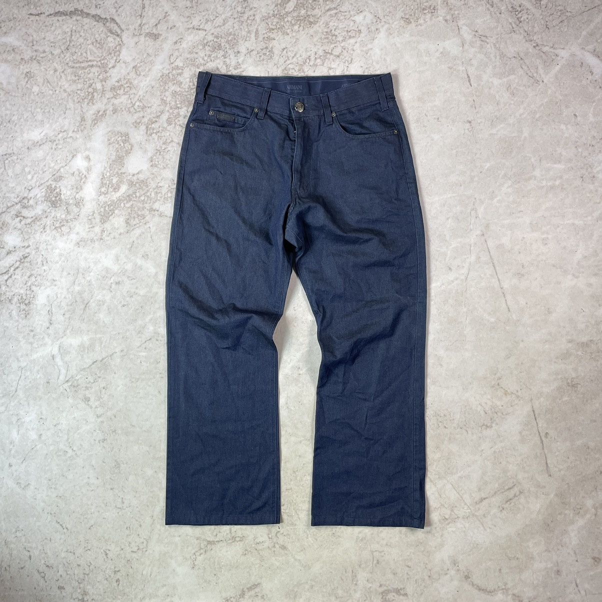 Armani × Giorgio Armani Armani Collezioni Italy Real Baggy Mettalic Logo Pants Size US 32 / EU 48 - 1 Thumbnail