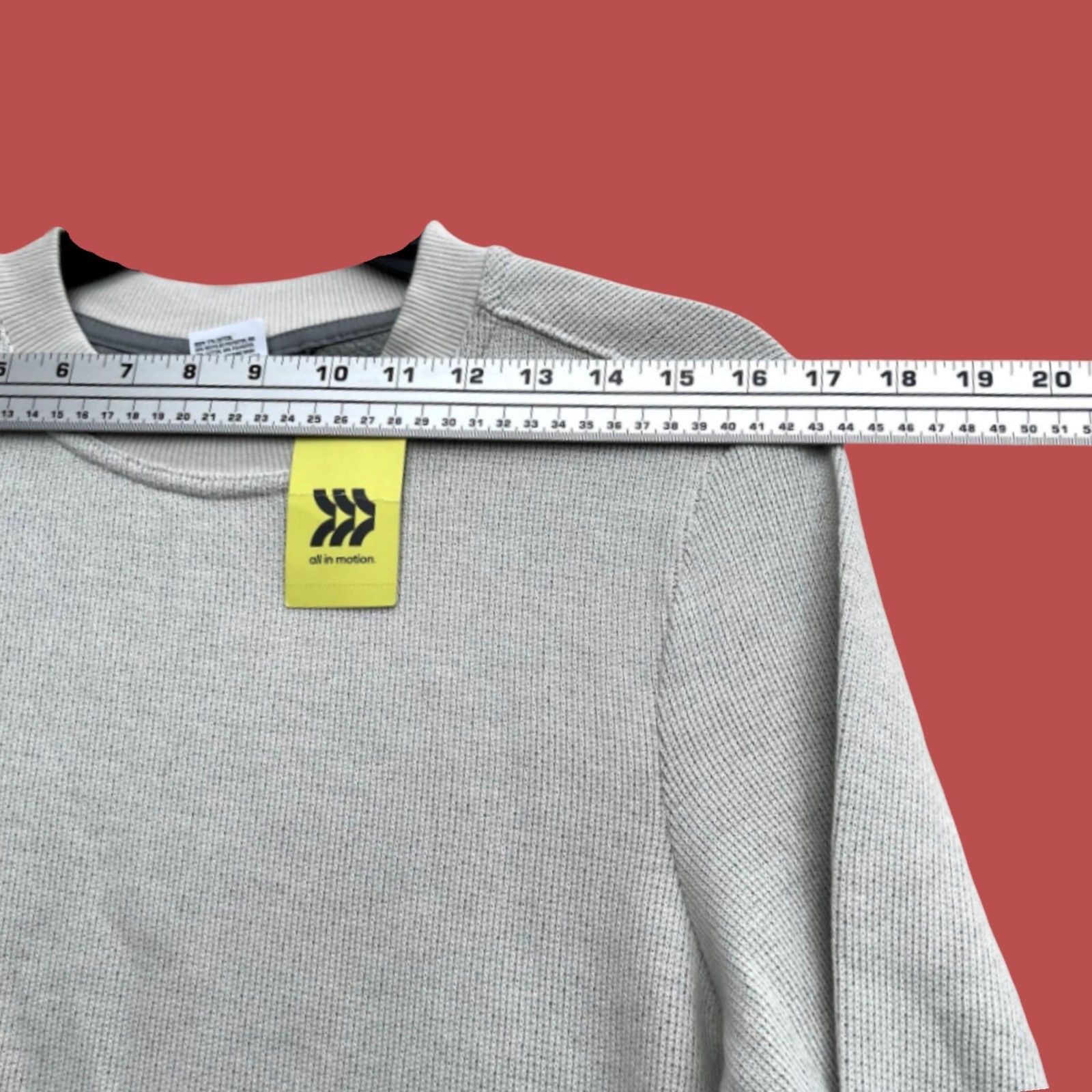 Other All in Motion - Men's Long Sleeve Crew Neck Sweater - Beige Size US S / EU 44-46 / 1 - 3 Thumbnail