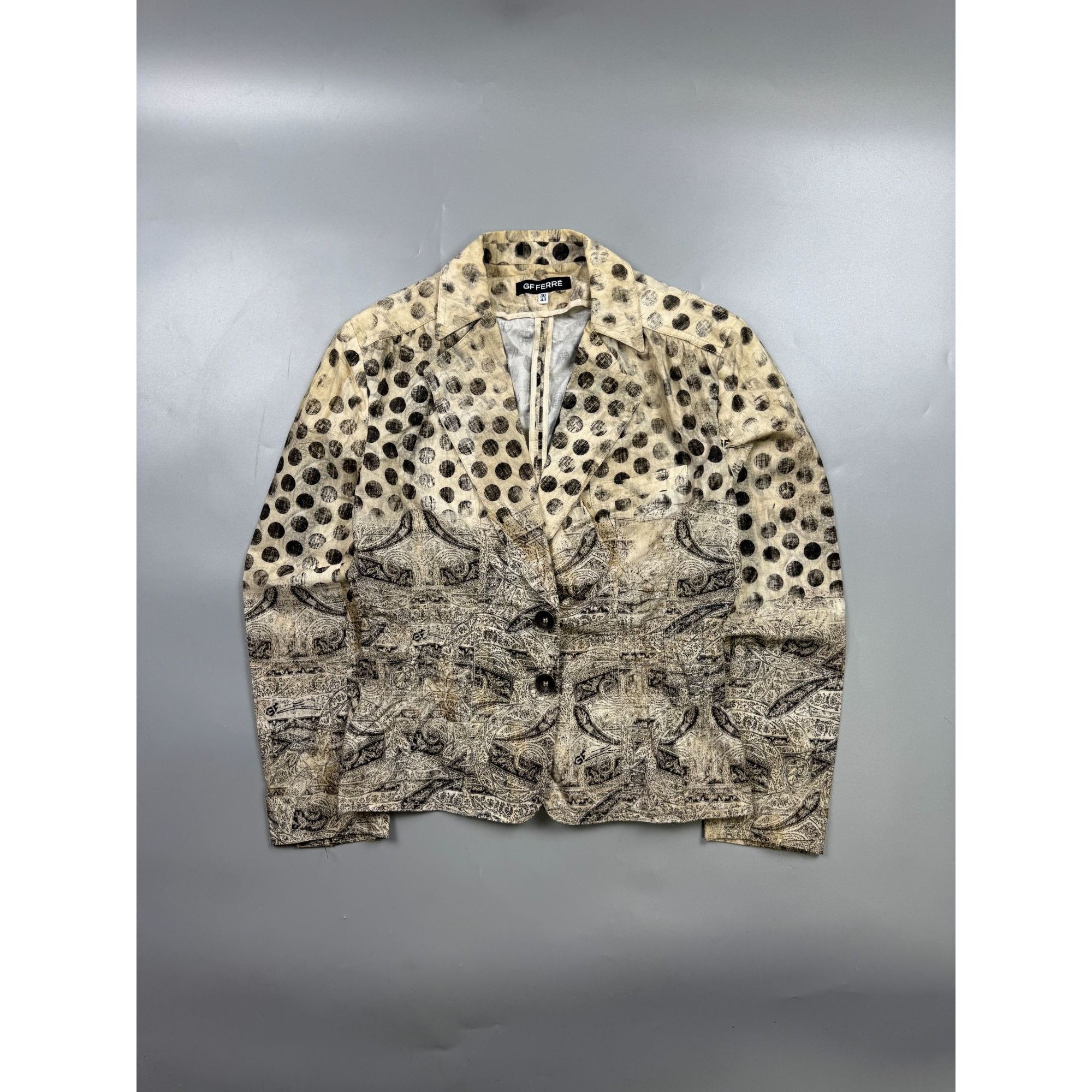 Gianfranco Ferre Gianfranco GF Ferre Vintage Abstract Pattern Blazer (Y1218) Size M / US 6-8 / IT 42-44 - 1 Thumbnail