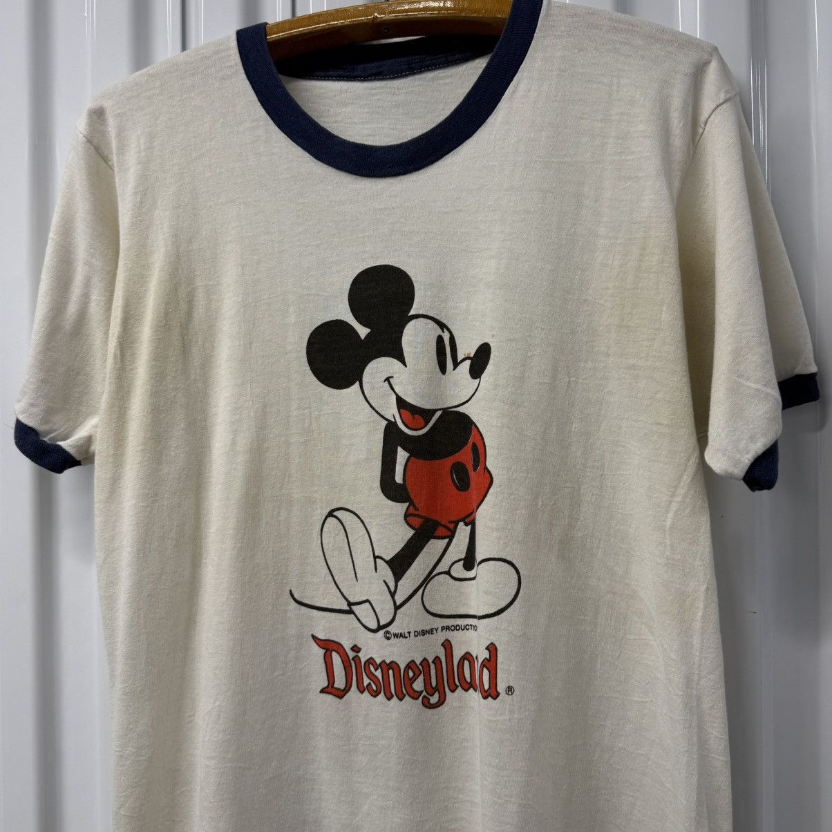 Mickey Mouse × Vintage RARE Vintage 70s 80s Mickey Mouse Disneyland Ringer Tee Size US L / EU 52-54 / 3 - 1 Thumbnail