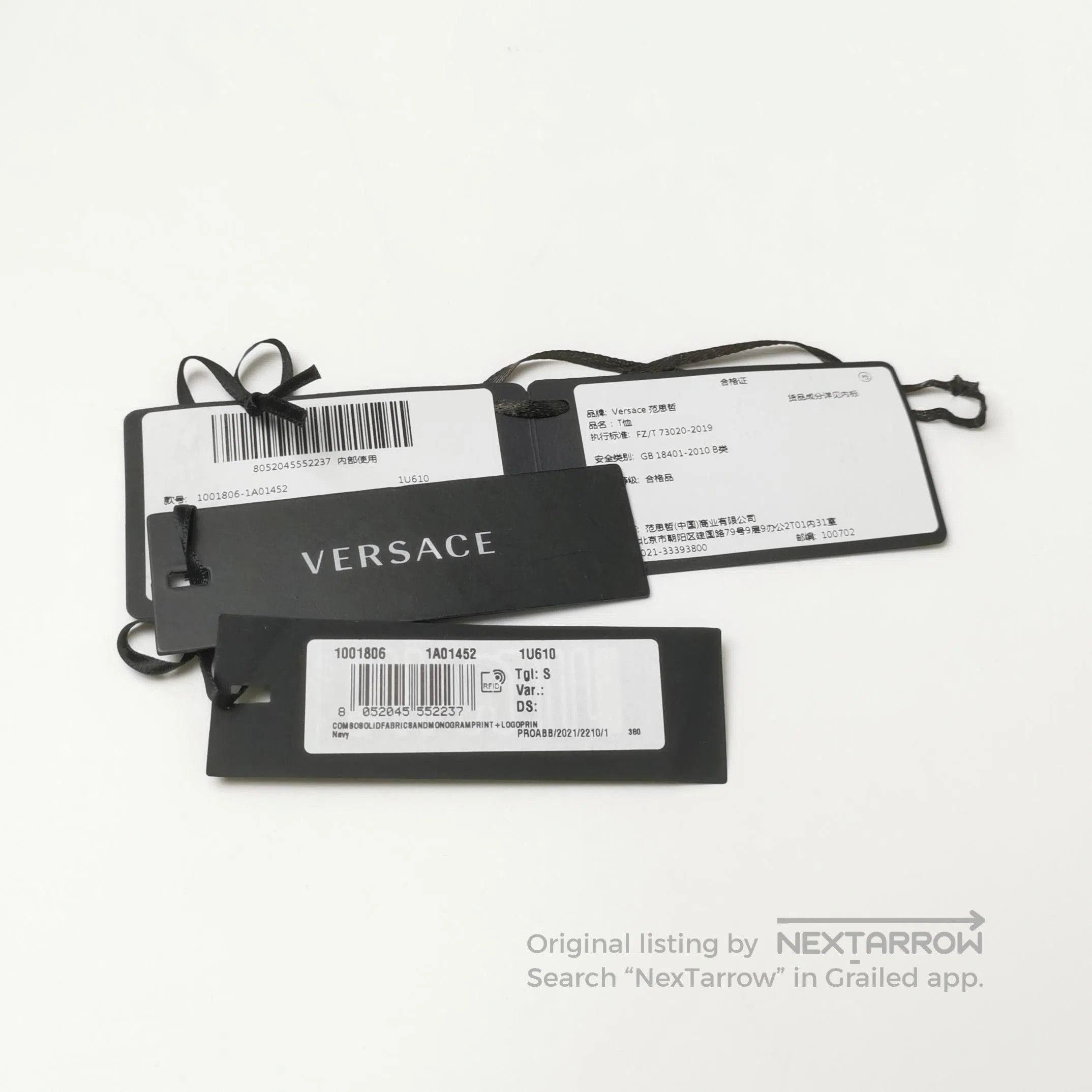 Versace Versace S Cotton Colorblock Logo Crew Neck T-Shirt. Size US S / EU 44-46 / 1 - 2 Thumbnail