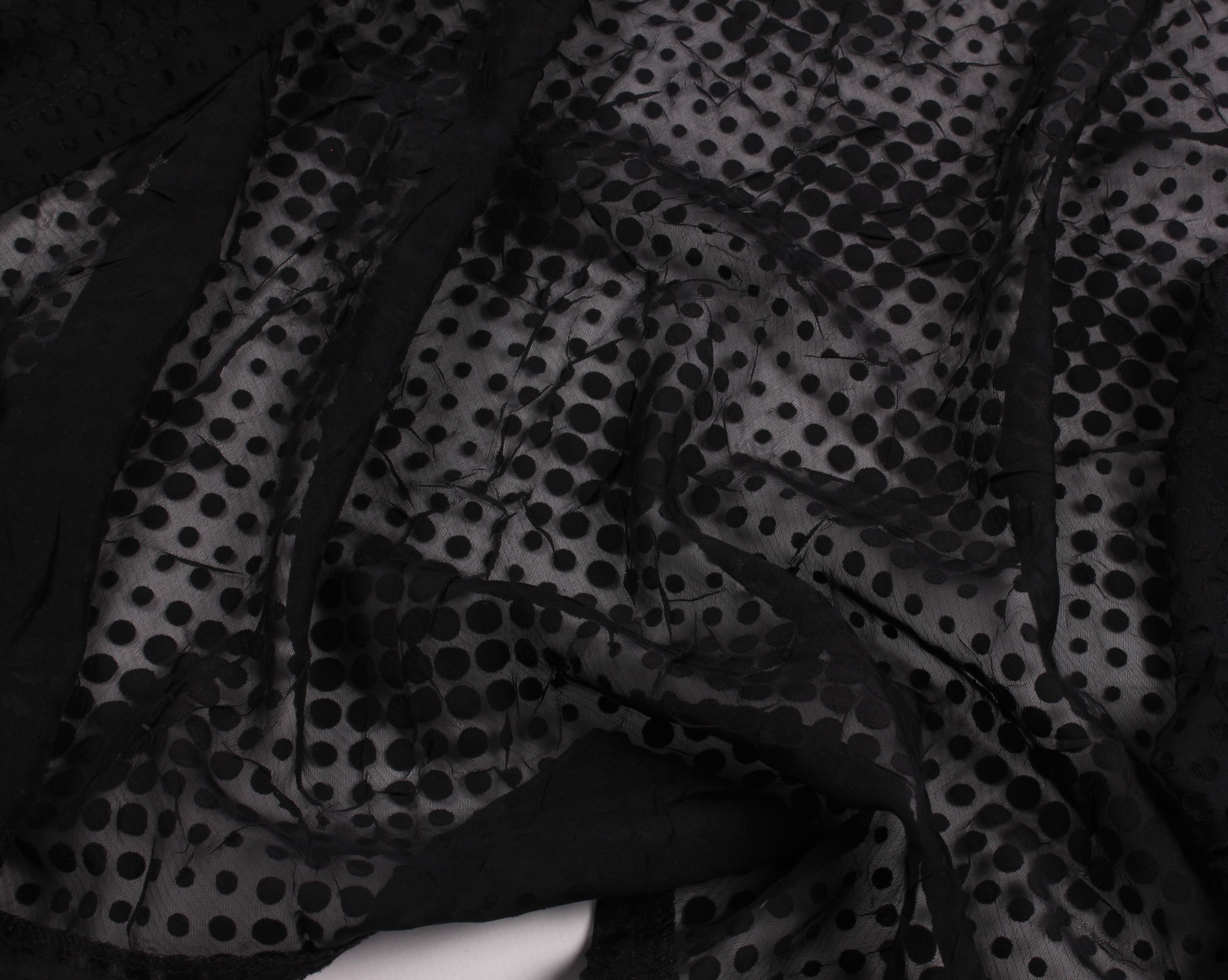 Japanese Brand Avant Garde Niederberger Mesh Polka Dot Open Cardigan Cape Size ONE SIZE - 6 Thumbnail