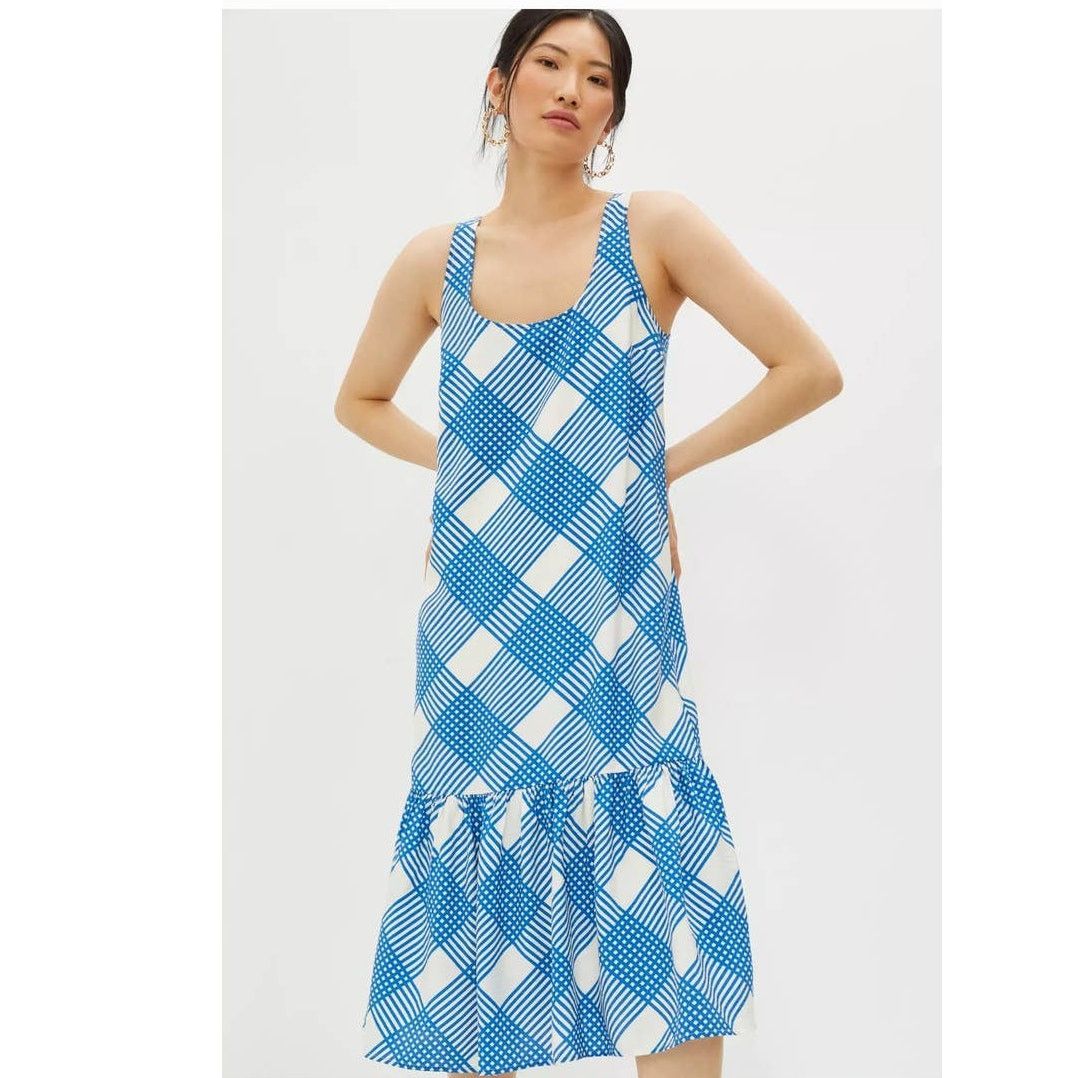 Anthropologie New Anthropologie Michaela Flounced Midi Dress $148 X-SMALL Size XS / US 0-2 / IT 36-38 - 2 Thumbnail