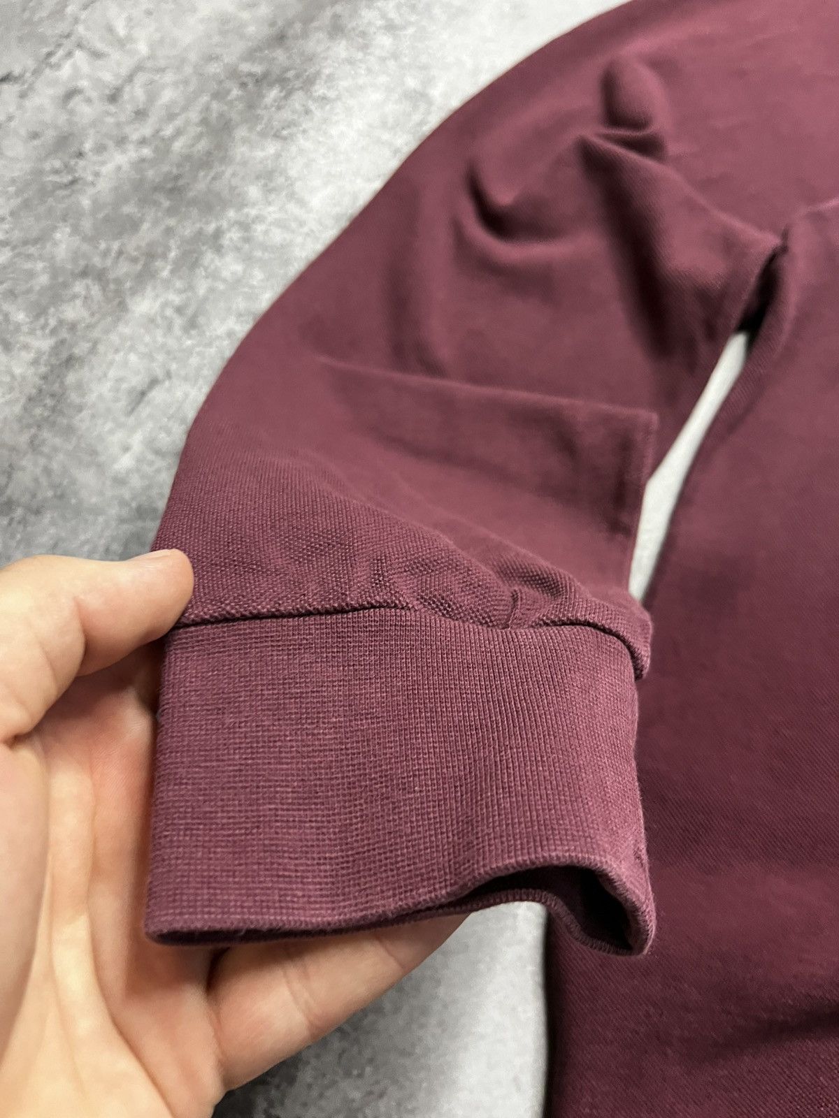 Stone Island Stone Island Long Sleeve Polo Patch Program Burgundy Men’s S Size US S / EU 44-46 / 1 - 5 Thumbnail