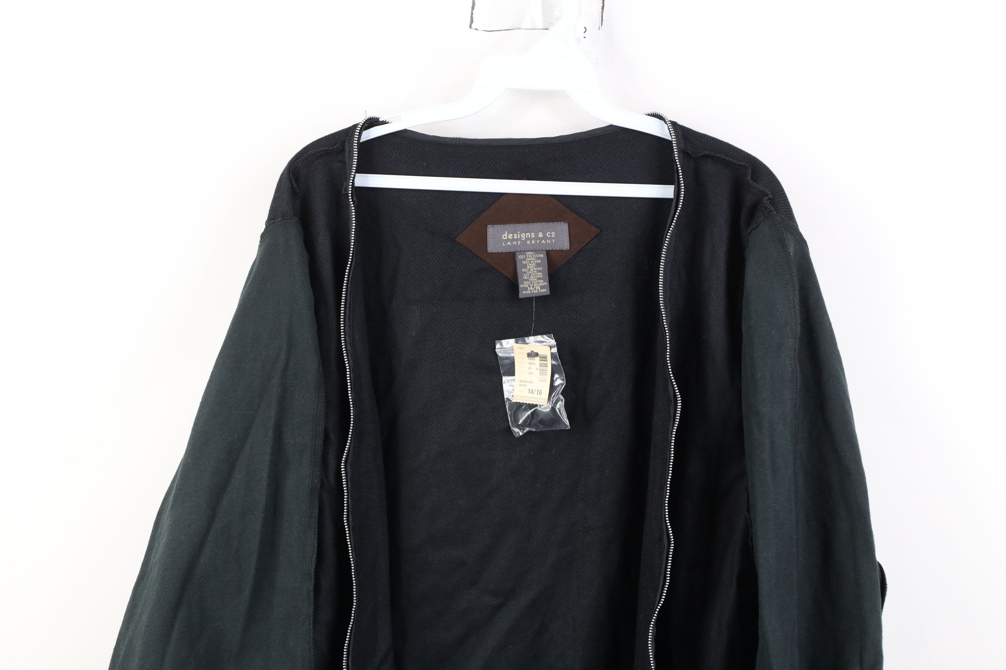 Vintage New Lane Bryant Zip Out Jacket Liner Lining Only Black Size XL / US 12-14 / IT 48-50 - 2 Thumbnail
