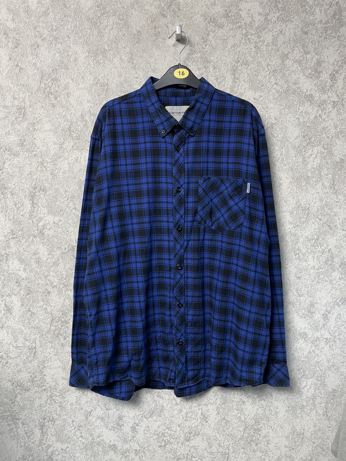Carhartt Carhartt Blue Flannel Long Sleeve Button-Up Shirt Size US XL / EU 56 / 4 - 1 Thumbnail