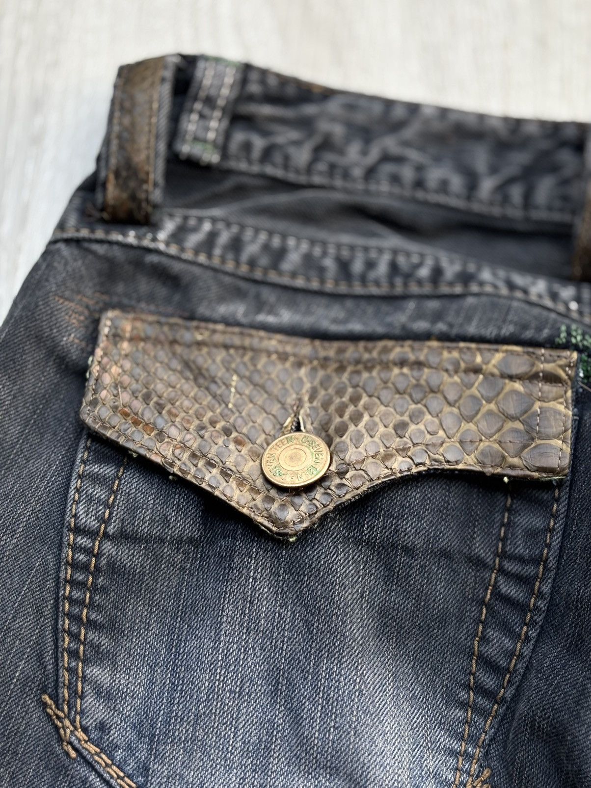 Japanese Brand C17 laceup flare jeans Size US 28 / EU 44 - 8 Thumbnail