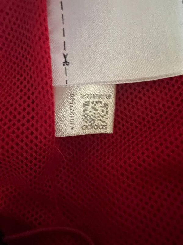Adidas Red Adidas Zipped Windbreaker Size US L / EU 52-54 / 3 - 9 Thumbnail