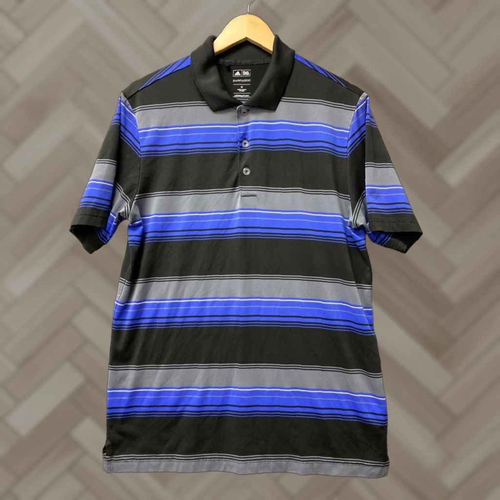 Adidas Adidas Golf Polo Shirt Men’s M Performance Black Gray Blue /0273 Size US M / EU 48-50 / 2 - 1 Thumbnail
