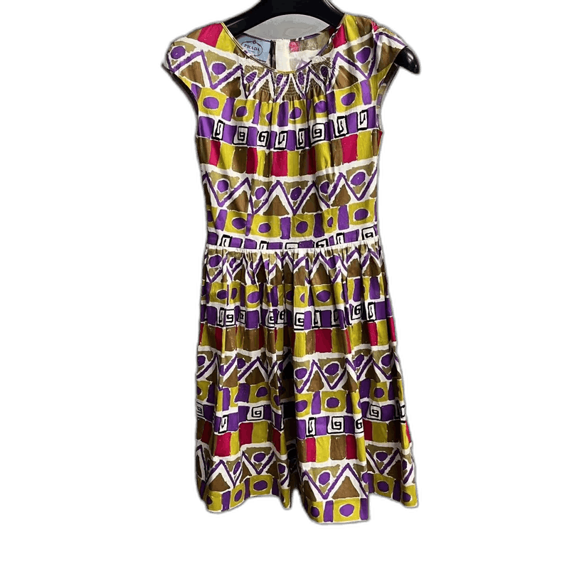 Prada Prada Colorful Patterned Print Dress Size 38 Size M / US 6-8 / IT 42-44 - 1 Thumbnail