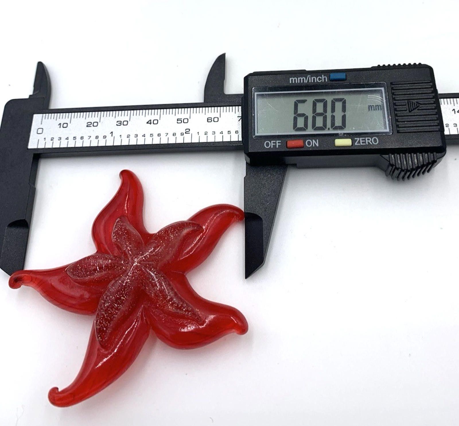 Other Midcentury Red Layered Lucite Glitter Red Starfish Brooch Size ONE SIZE - 6 Thumbnail