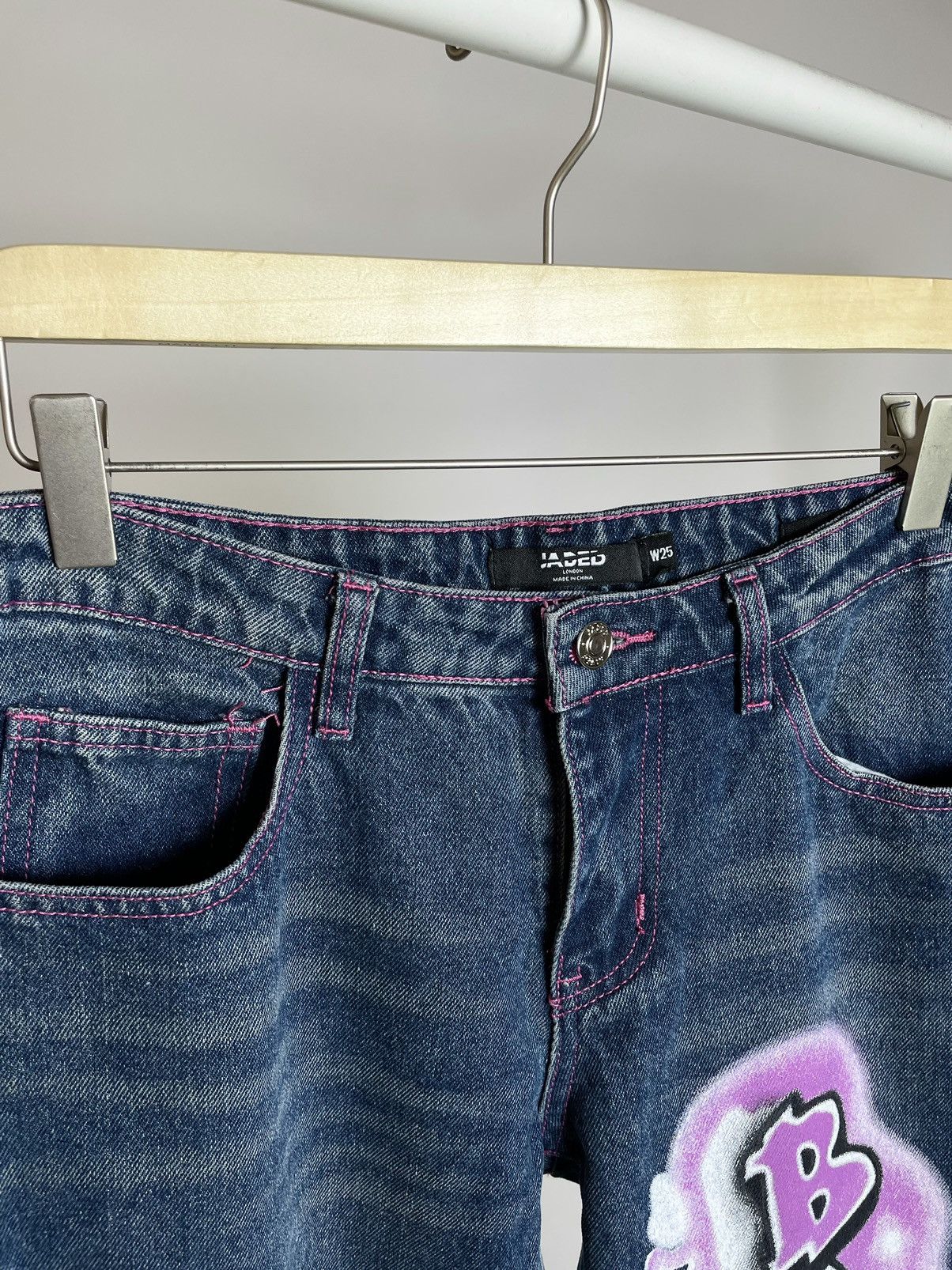 Jaded London JADED LONDON 🌺 baby girl printed low rise denim jeans Size 25" / US 0 / IT 36 - 4 Thumbnail