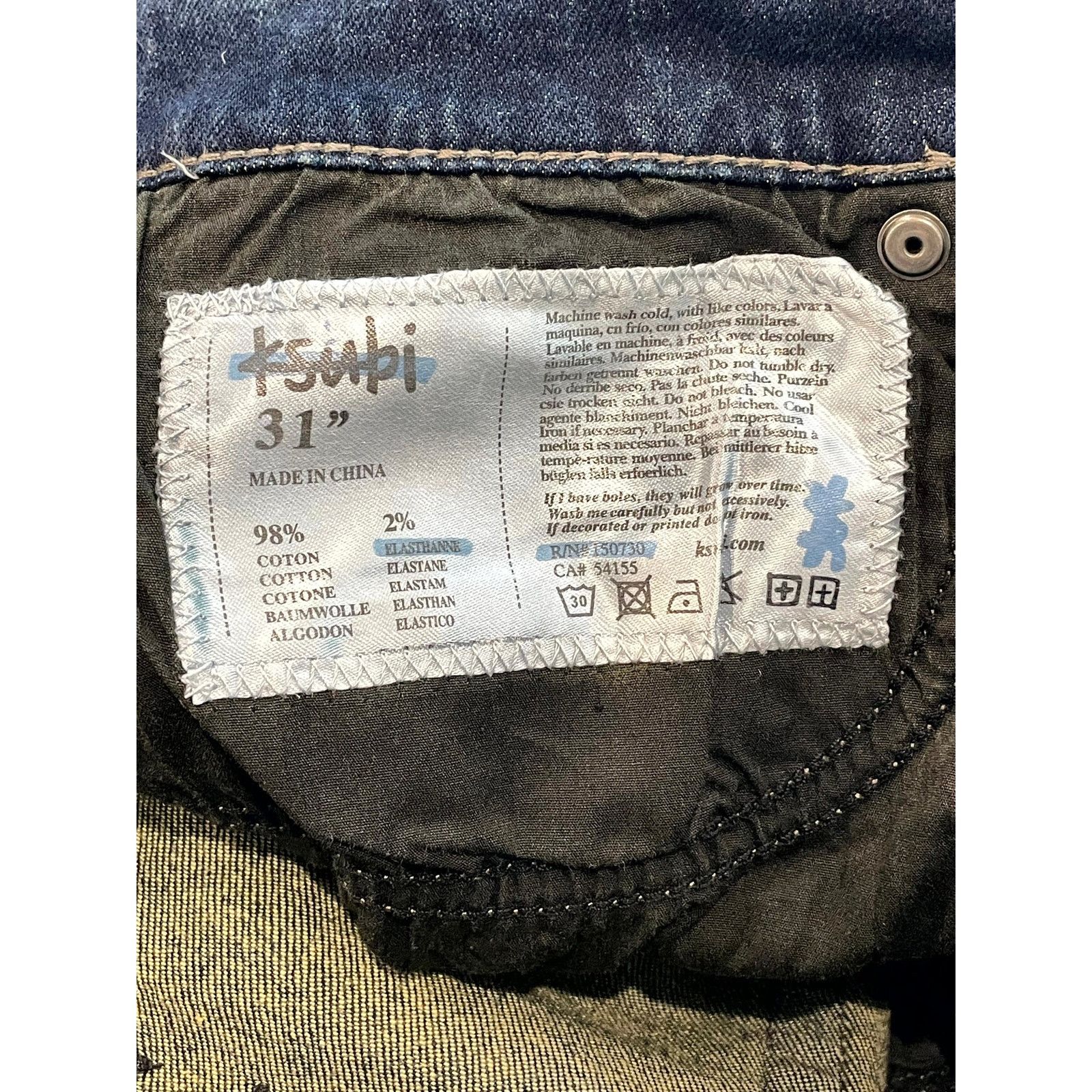 Ksubi Ksubi Tie Dye Dark Wash Jeans Size US 31 - 5 Thumbnail