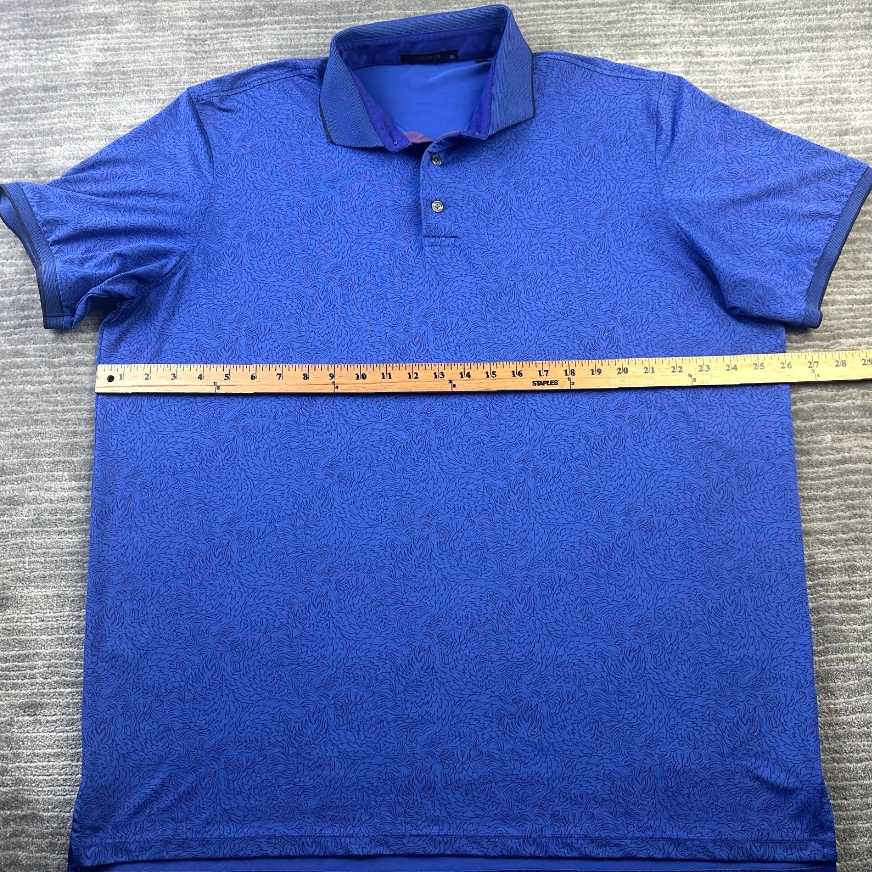 Vintage Greyson Polo Shirt Mens XL Blue Golf Performance Logo Short Sleeve Collared Button-Front Shirt Size US XL / EU 56 / 4 - 6 Thumbnail