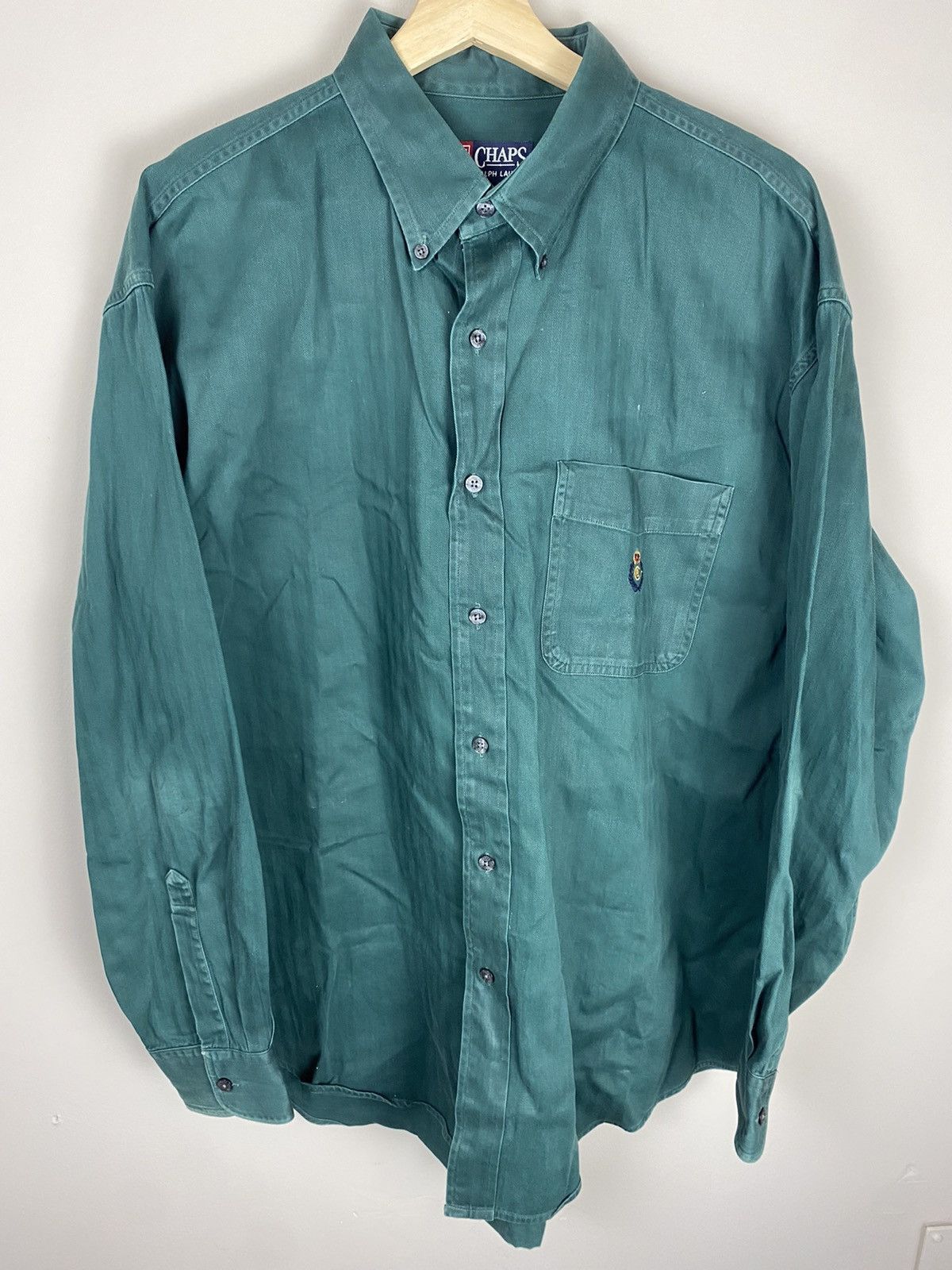 Vintage Vintage Herringbone Button Up Shirt Size US L / EU 52-54 / 3 - 1 Thumbnail