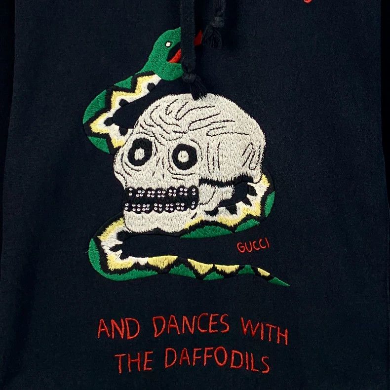 Gucci Gucci Black skull embroidered hooded drawstring cotton long Size US M / EU 48-50 / 2 - 4 Thumbnail