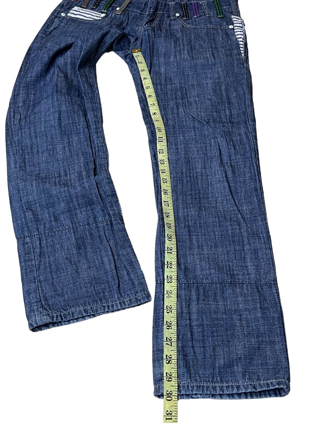 Japanese Brand SICK Y2K JAPANESE EXPLOSION BY NYLAUS DOUBLE WAIST JEANS Size US 30 / EU 46 - 15 Thumbnail