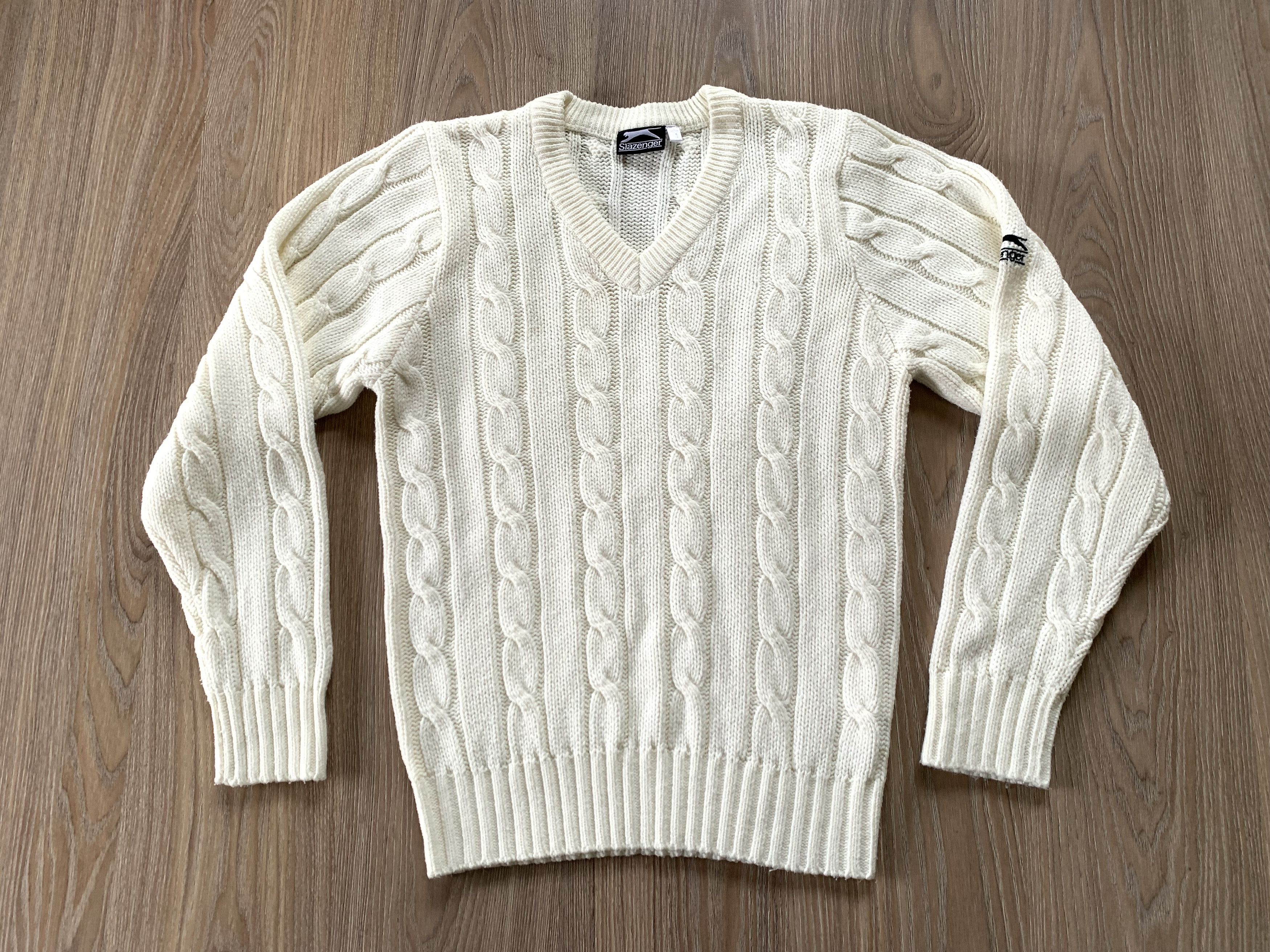 Vintage Vintage Slazenger Knit Wool Sweater Size US M / EU 48-50 / 2 - 2 Thumbnail