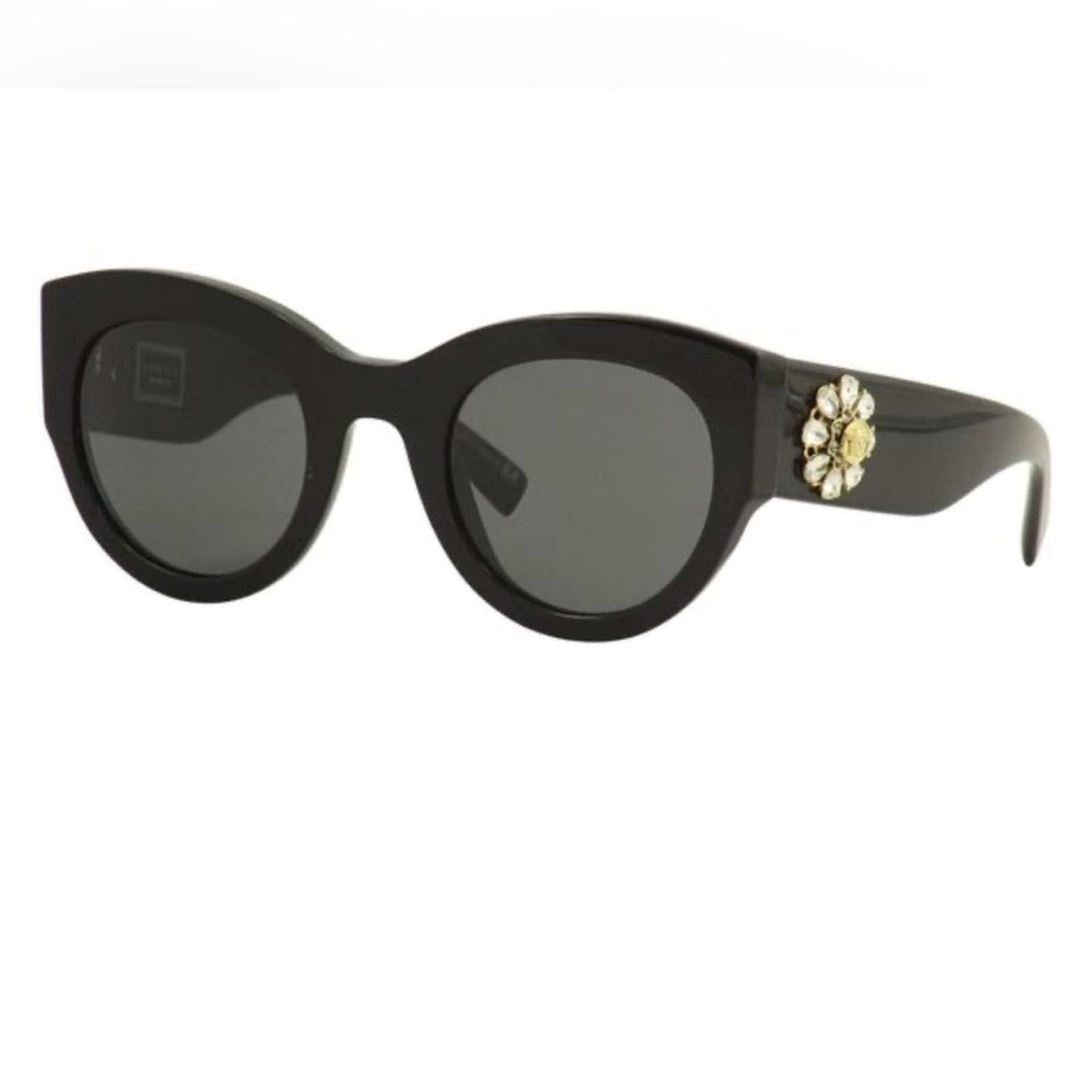 image of Versace Women's Tribute Ve/4353/b-M 5314/87 Black Sunglasses