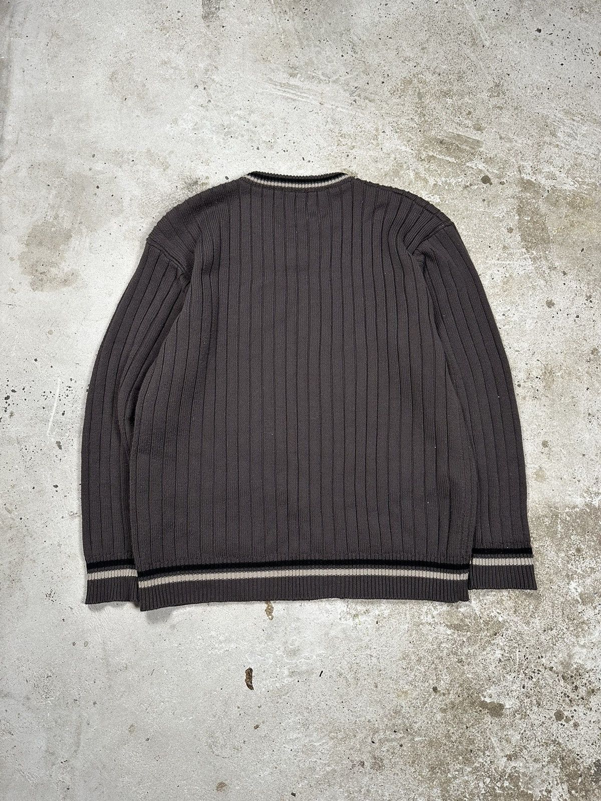 Diesel ‼️ Vintage 90s Diesel Brown V-neck Sweater Bootleg Size US L / EU 52-54 / 3 - 2 Thumbnail