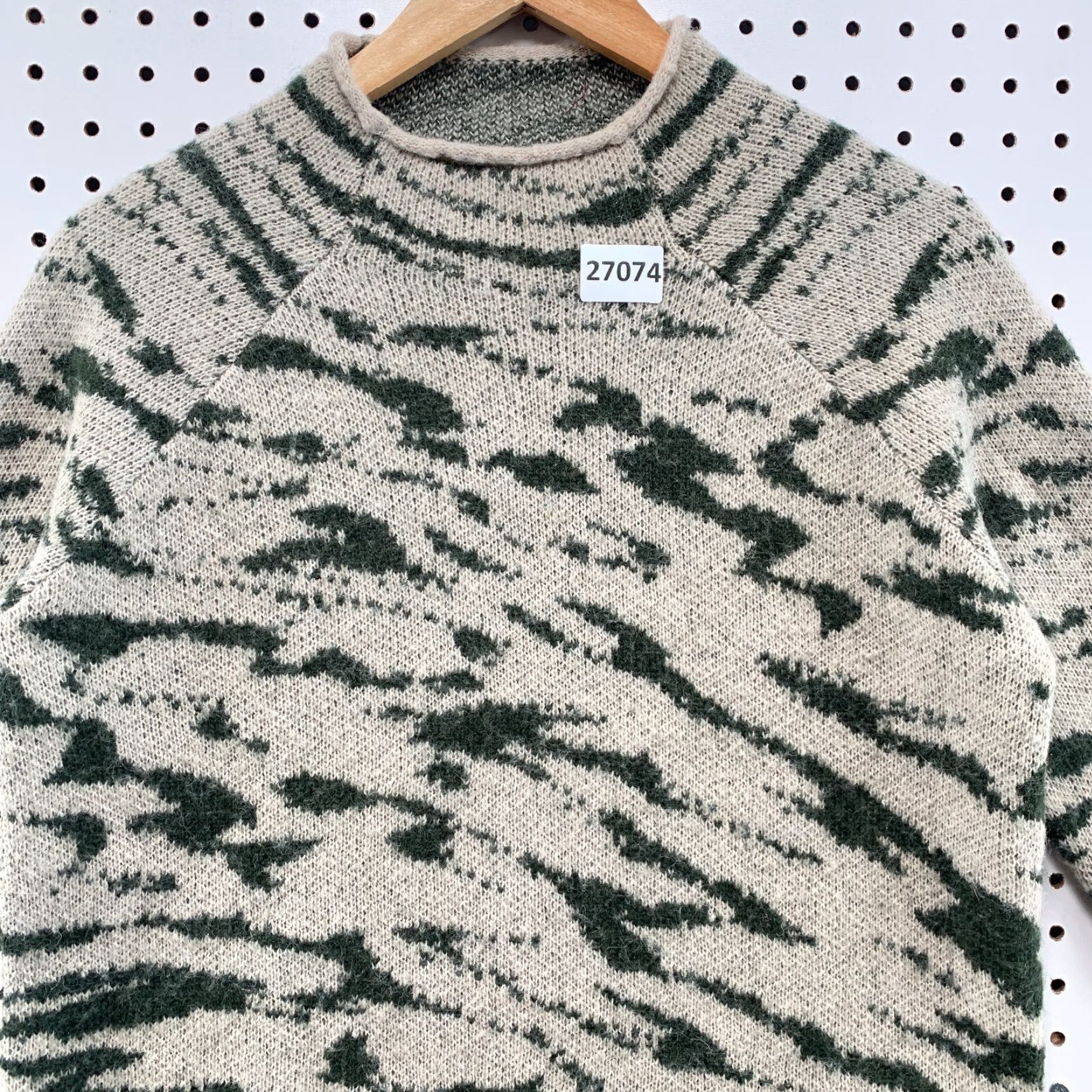 Madewell VINTAGE Madewell Alpca Blend Knit Sweater Beige Green Womens XXS Pullover 20.5x25.5 Size XXS / US 00 / IT 34 - 2 Thumbnail