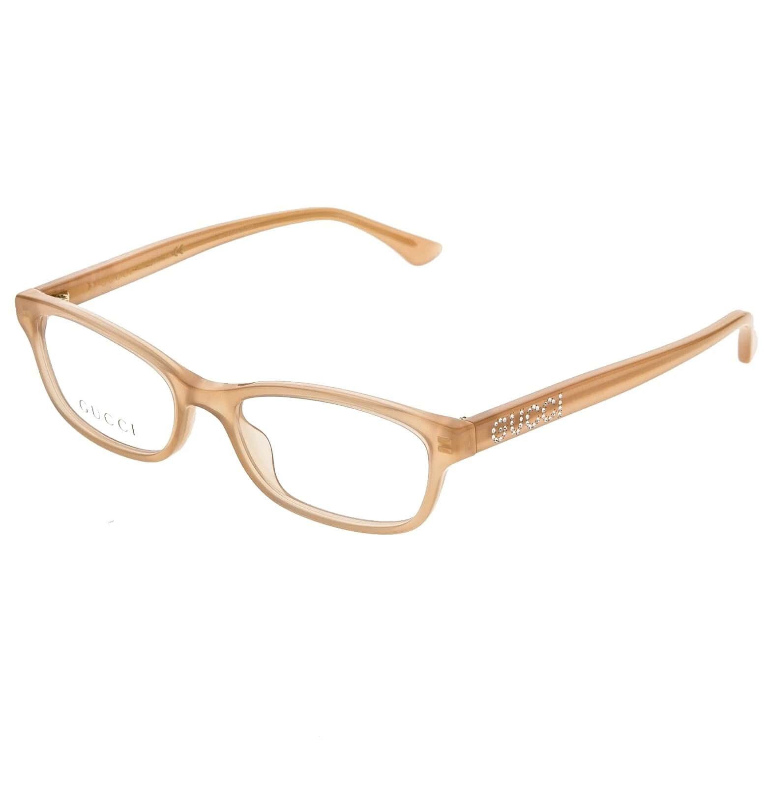 Gucci GUCCI GG0730O 0730 Nude Pink Crystal Logo Eyeglasses 004 Size ONE SIZE - 7 Thumbnail