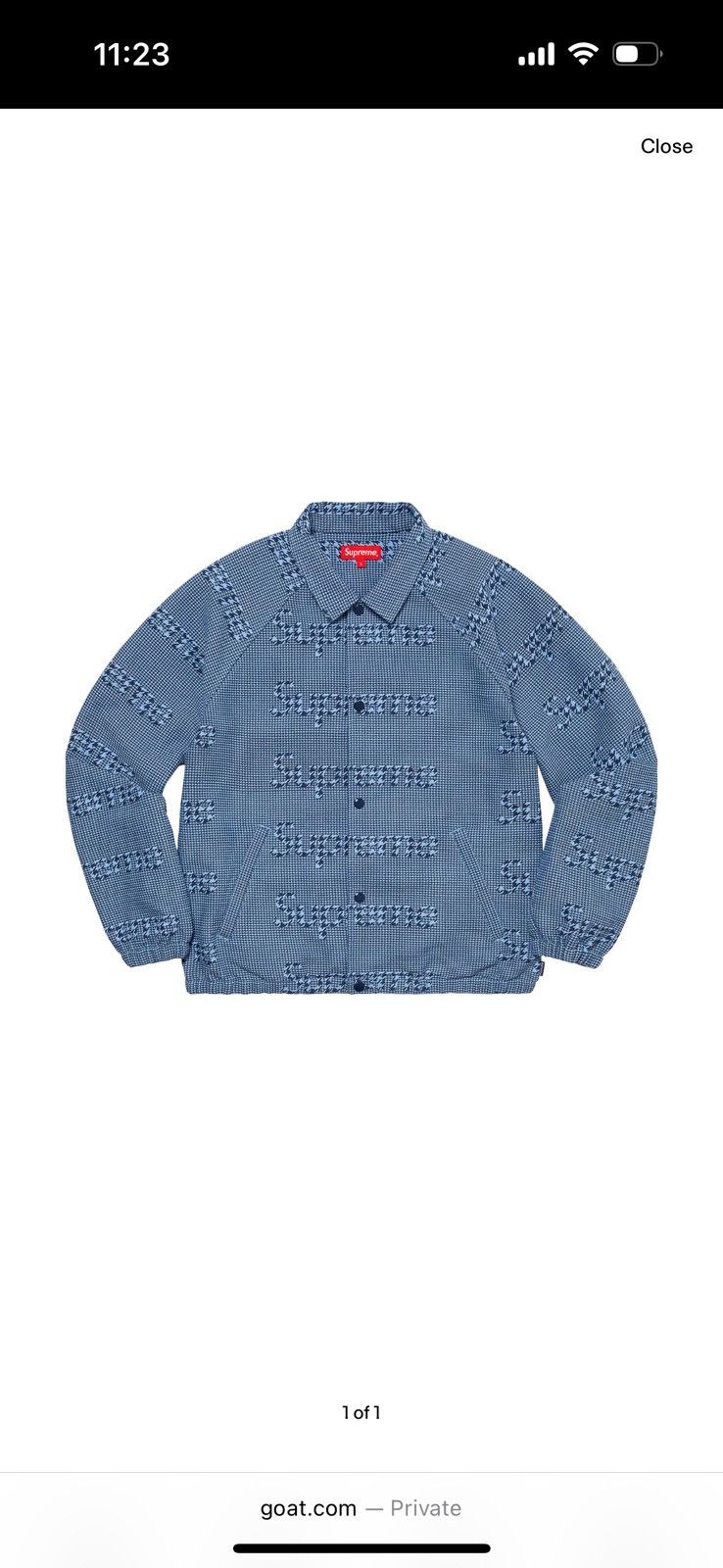Supreme Supreme Houndstooth Logos Snap Front Jacket Size US M / EU 48-50 / 2 - 2 Thumbnail