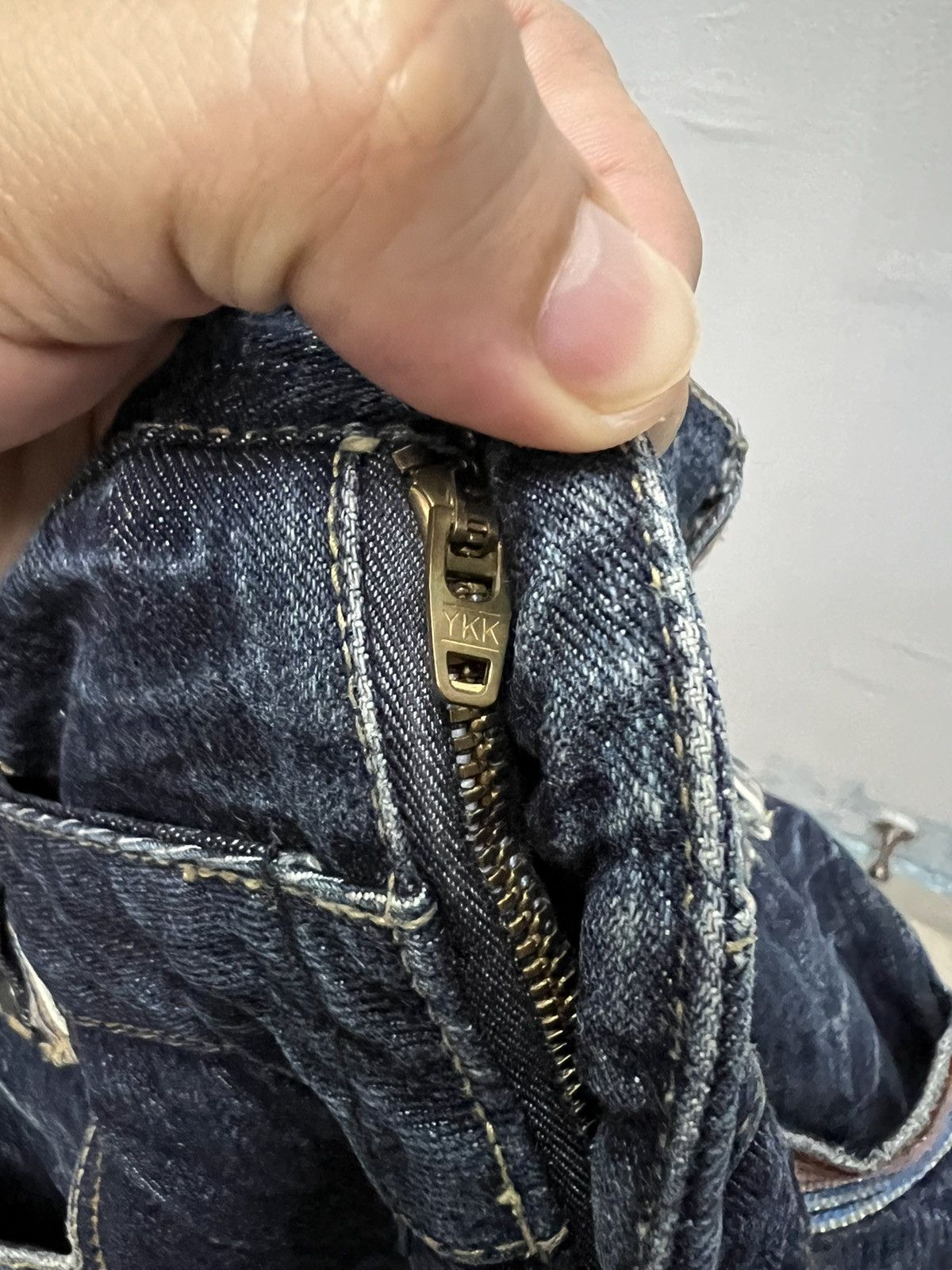 If Six Was Nine × Japanese Brand 🌈DOUBLE WAIST🌈VINTAGE DOMINATE HANDCRAFTED WASHED JEANS Size US 31 - 12 Thumbnail