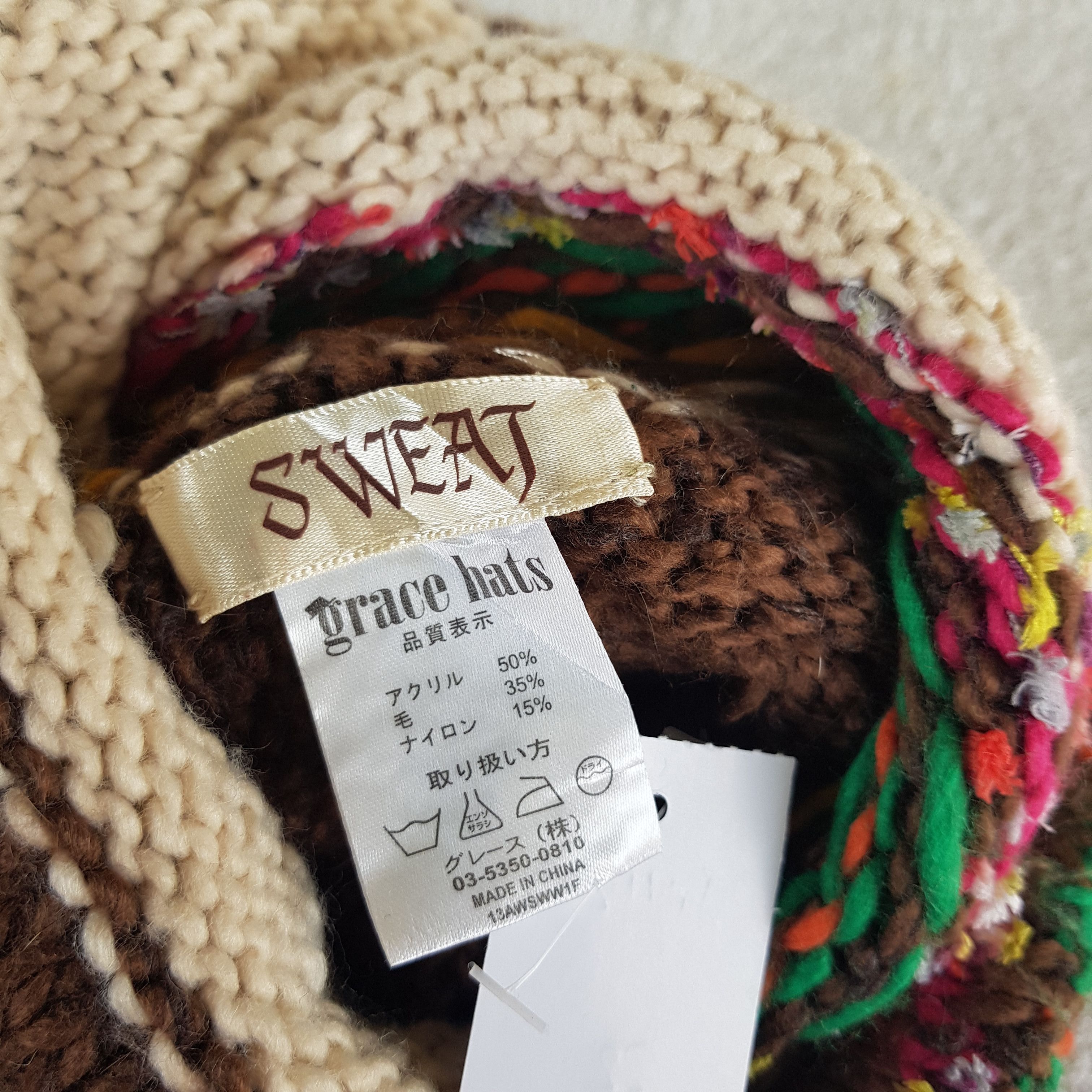 Homespun Knitwear Vintage Sweat Beanie Slouchy Crochet Snow Caps Hats. Size ONE SIZE - 6 Thumbnail