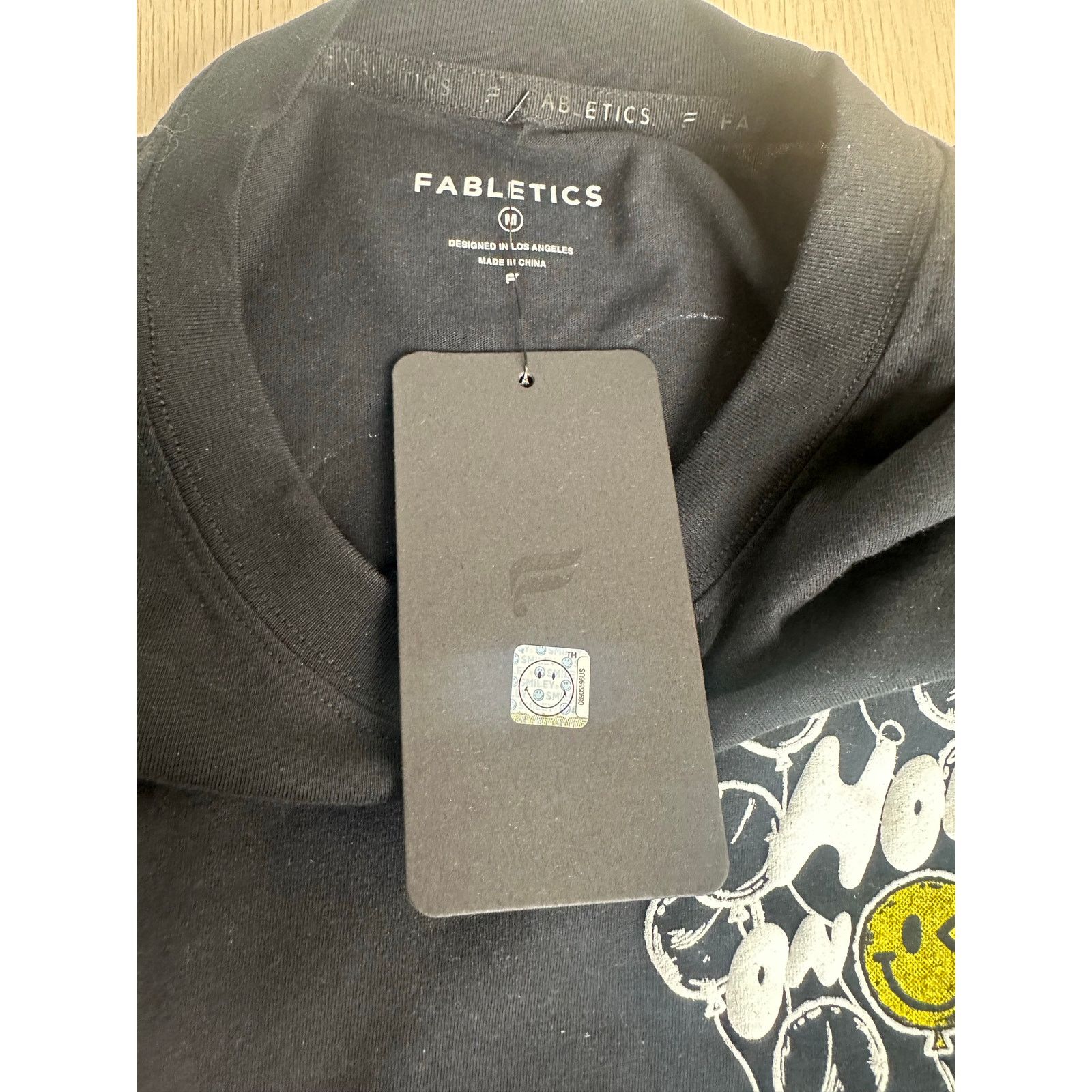 Fabletics Fabletics x S.W. Smiley Cotton T-Shirt - Size M - New Size US M / EU 48-50 / 2 - 9 Thumbnail