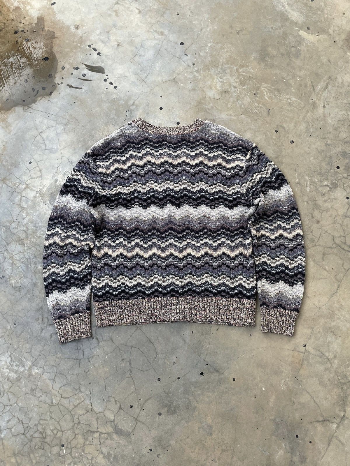 Vintage Missoni Caperdoni Knit Cardigan Zig Zag Pattern Jacket Size XL / US 12-14 / IT 48-50 - 5 Thumbnail