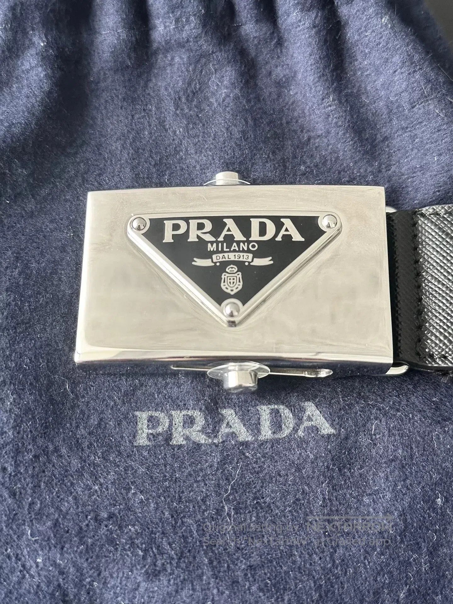 Prada Prada Men's Classic Tower Buckle Belt. Size ONE SIZE - 3 Thumbnail