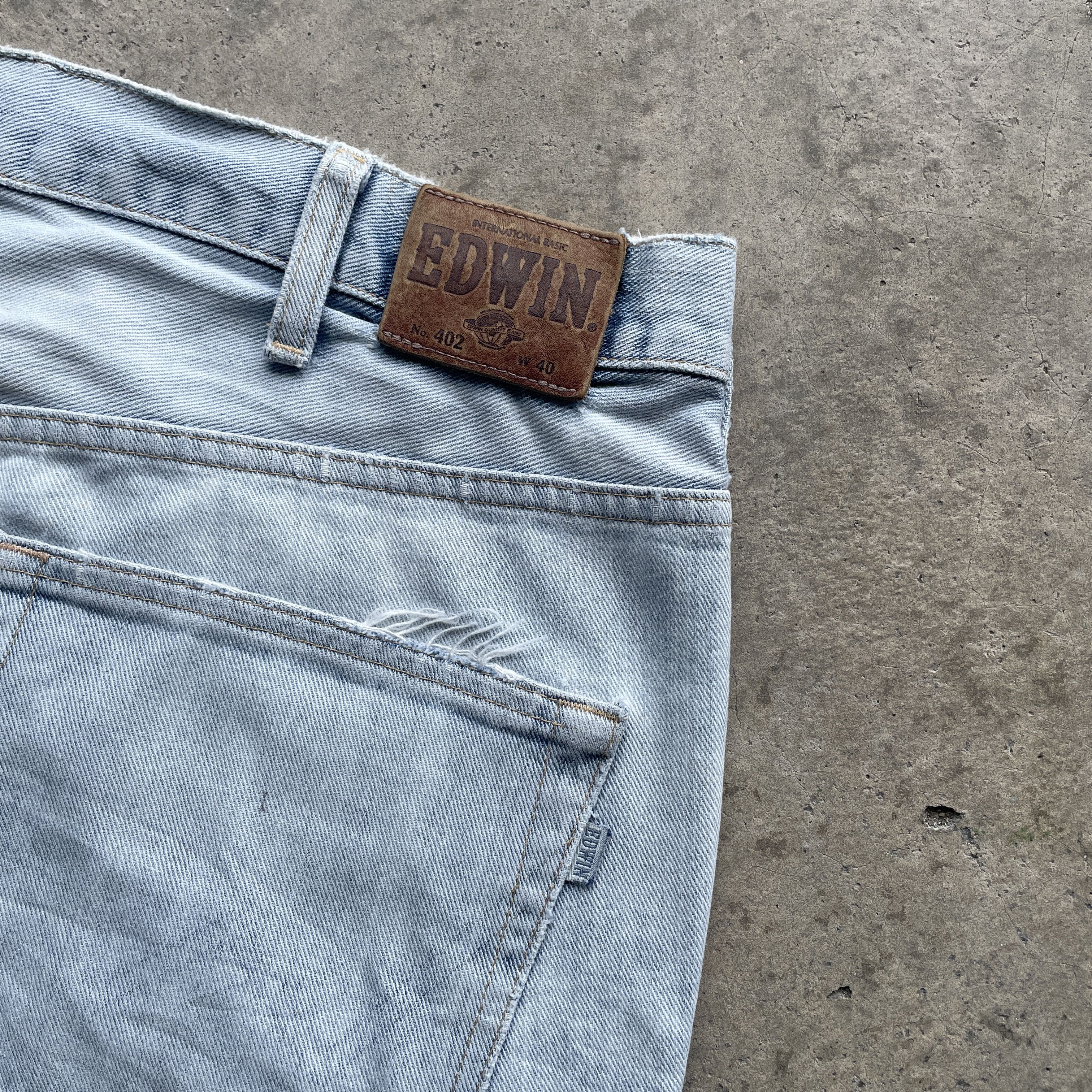 Edwin × Japanese Brand VINTAGE EDWIN DISTRESSED WASH JEANS FADED DENIM PANTS W39 Size US 39 - 8 Thumbnail