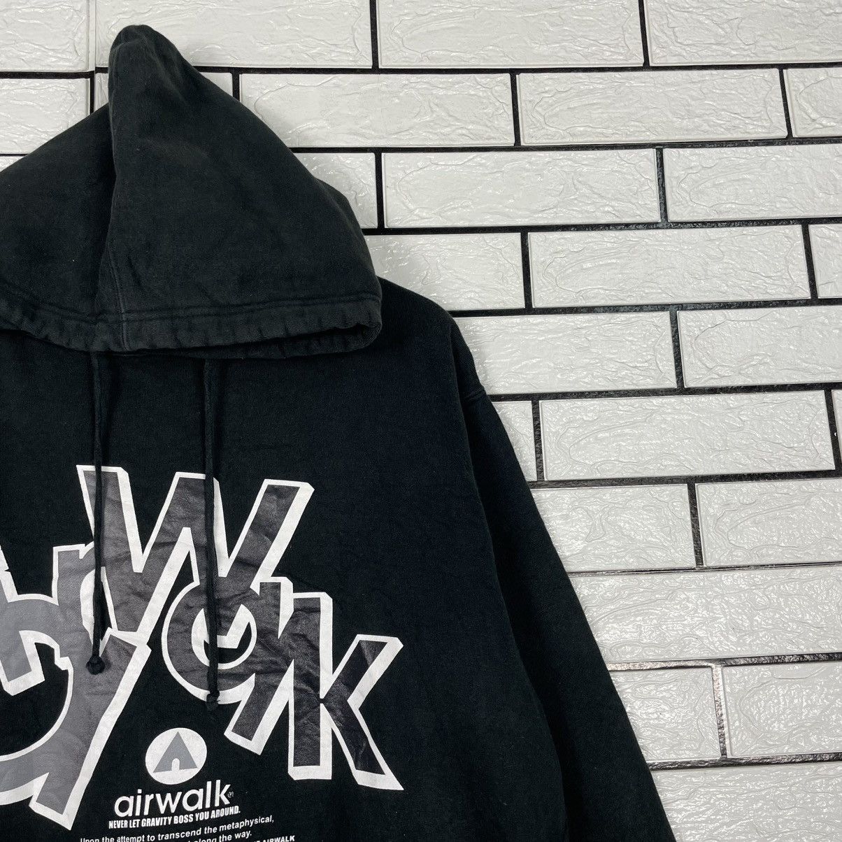 Japanese Brand Airwalk Big Logo Pullover Black Hoodie Size US M / EU 48-50 / 2 - 5 Thumbnail