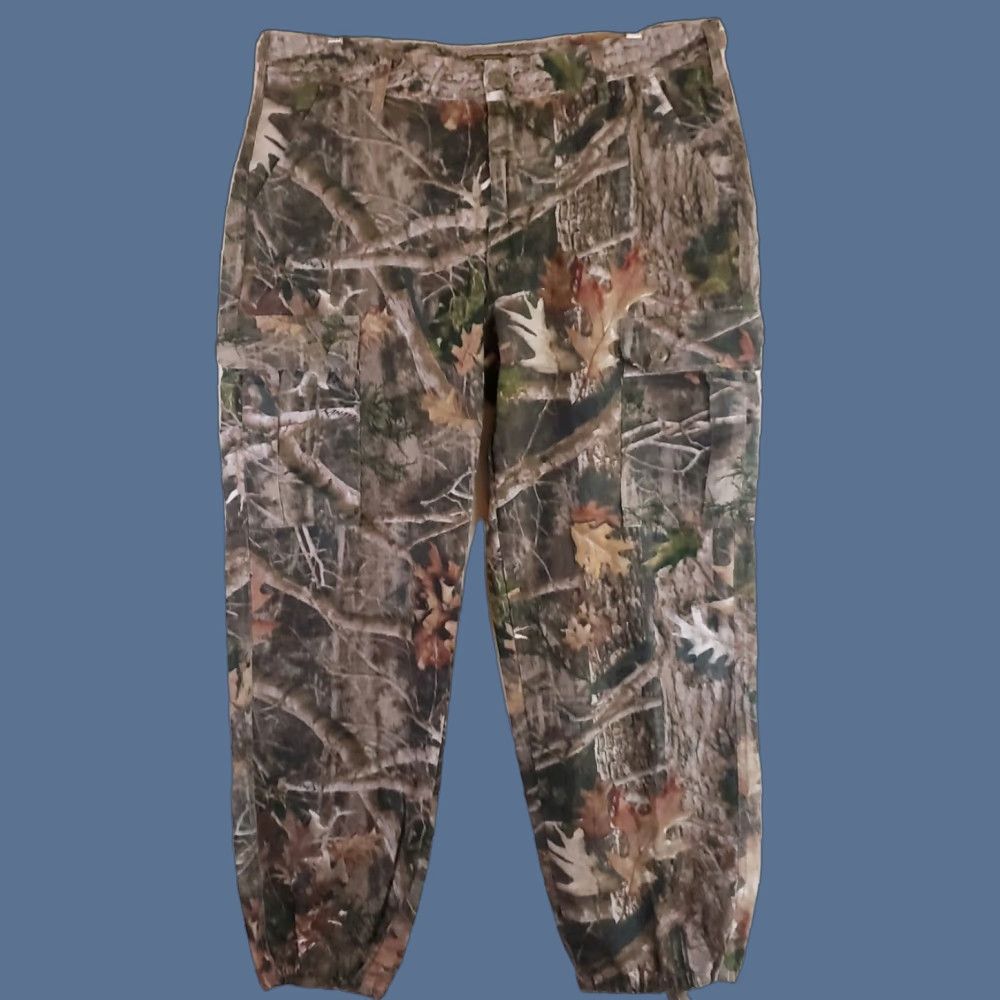 Hunter Ridge Hunter Pants Mens Large Brown TrueTimber Camouflage Cargo Straight Leg Tie Size US 33 - 1 Thumbnail