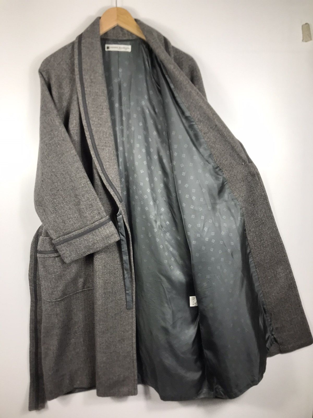 Pierre Balmain ⚡️Vintage Pierre Balmain Herringbone Bathrobe House Coat Size US M / EU 48-50 / 2 - 9 Thumbnail