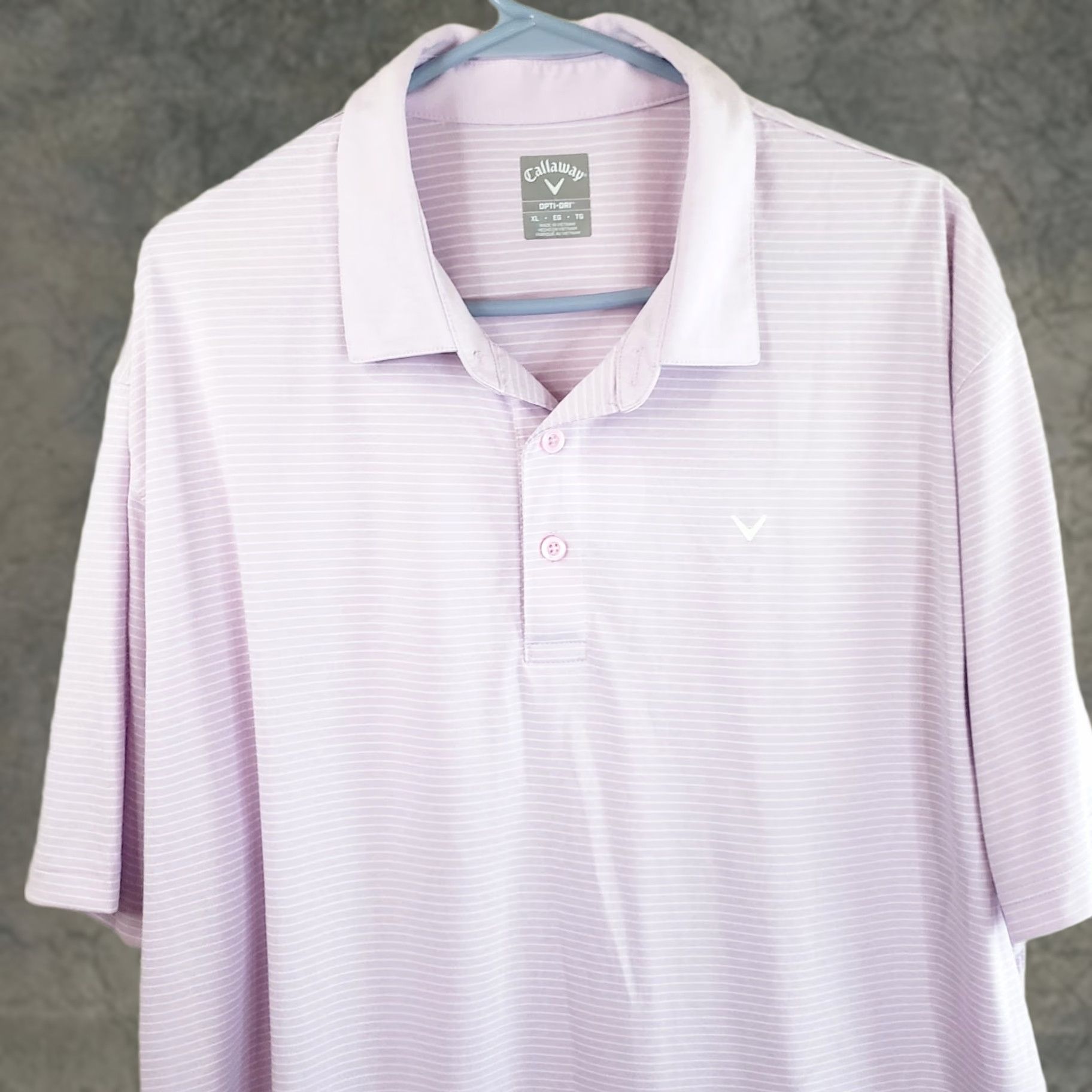 Callaway VINTAGE Callaway Opti Dri Polo Shirt Striped Short Sleeve Mens XL Pink XS? Size US XL / EU 56 / 4 - 1 Thumbnail