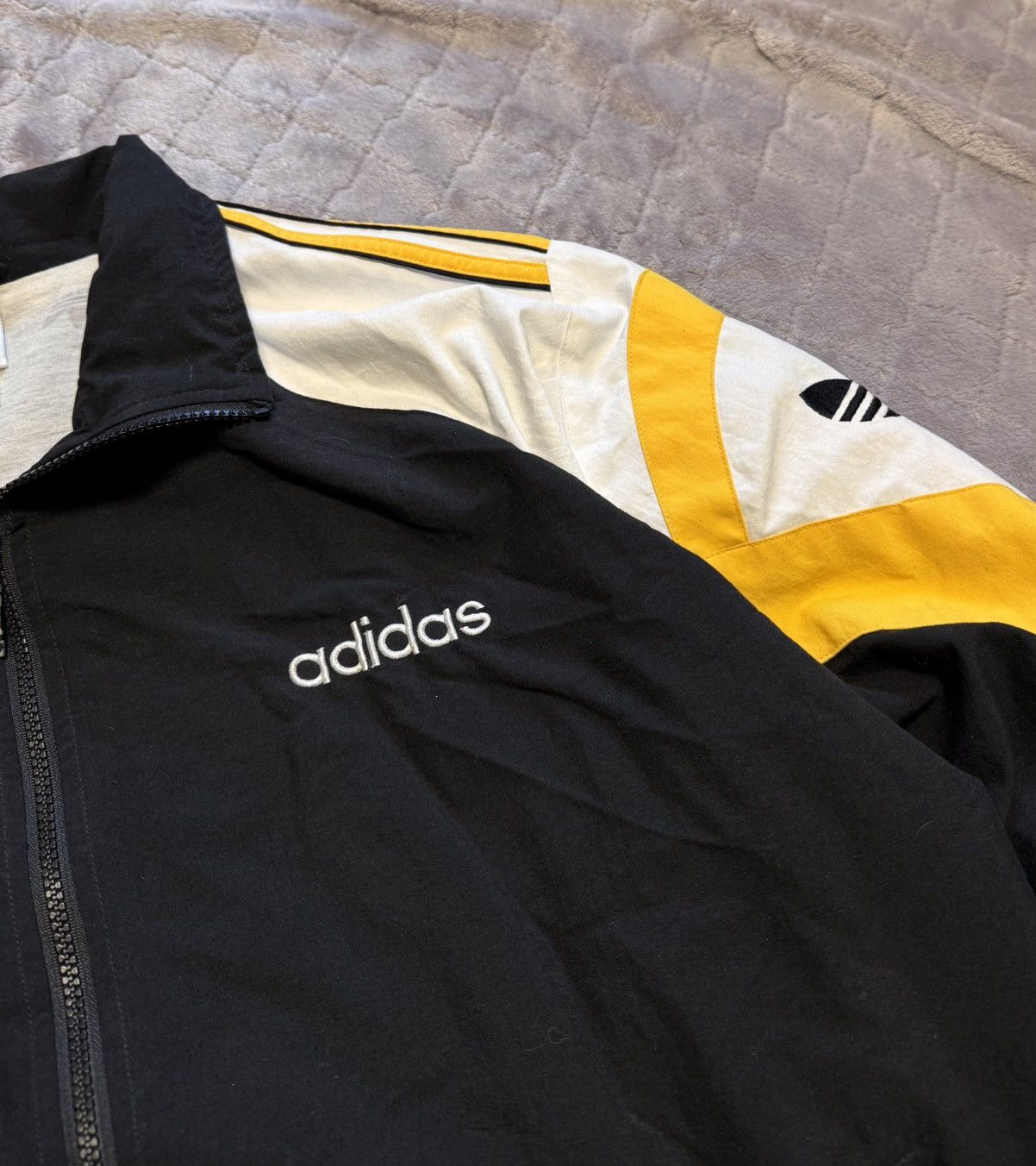 Adidas × Vintage Vintage 1990s Adidas Tracking Jacket Size US L / EU 52-54 / 3 - 8 Thumbnail