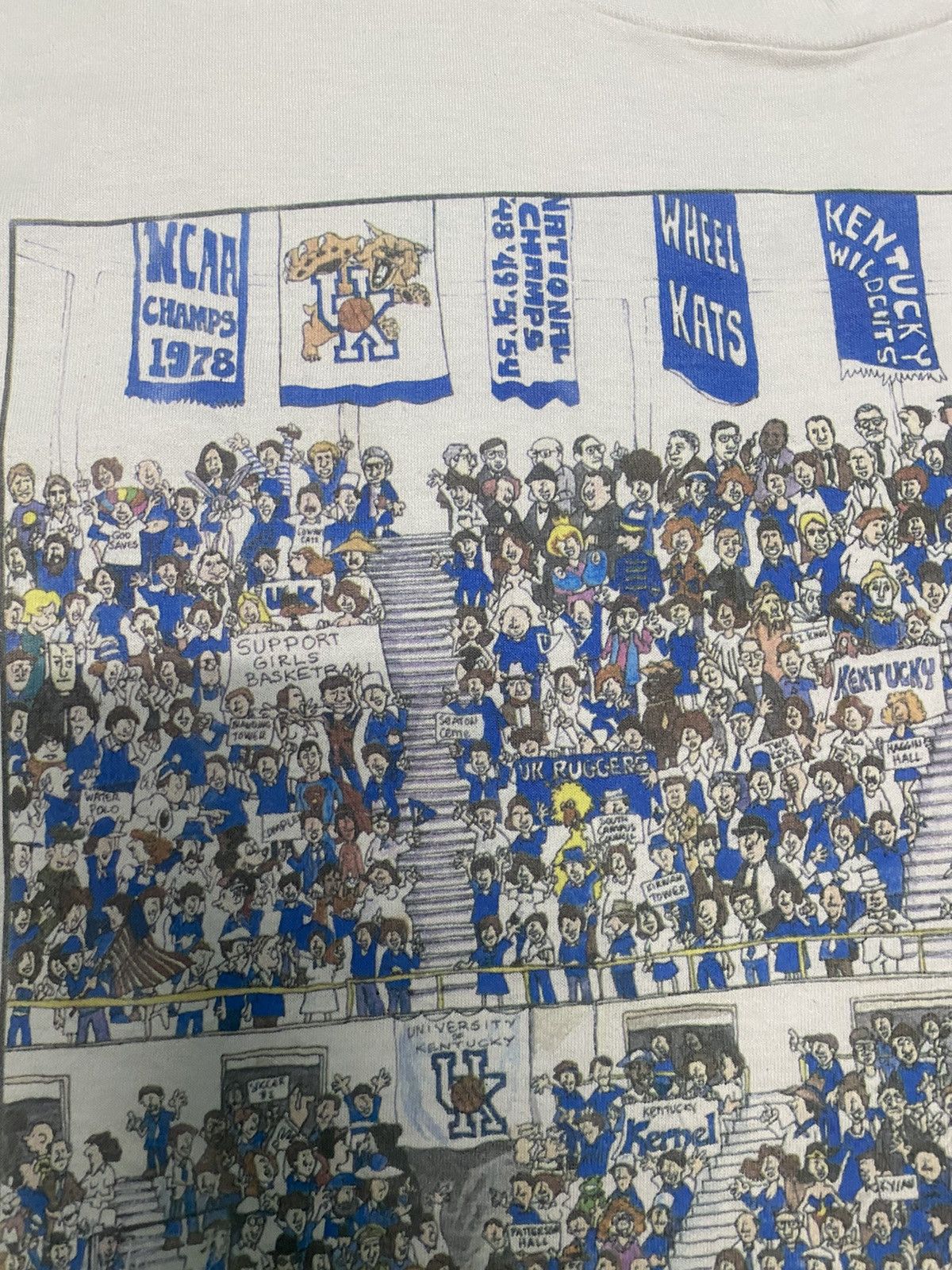 NBA 🔥VINTAGE 80s NCAA UNIVERSITY KENTUCKY BASKETBALL Size US XL / EU 56 / 4 - 10 Thumbnail