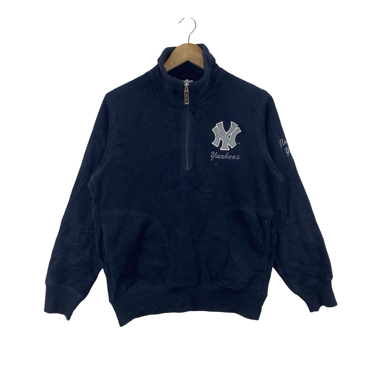 MLB Vintage MLB NEW YORK Yankees Quarter Zip Fleece Jacket Size US M / EU 48-50 / 2 - 5 Thumbnail