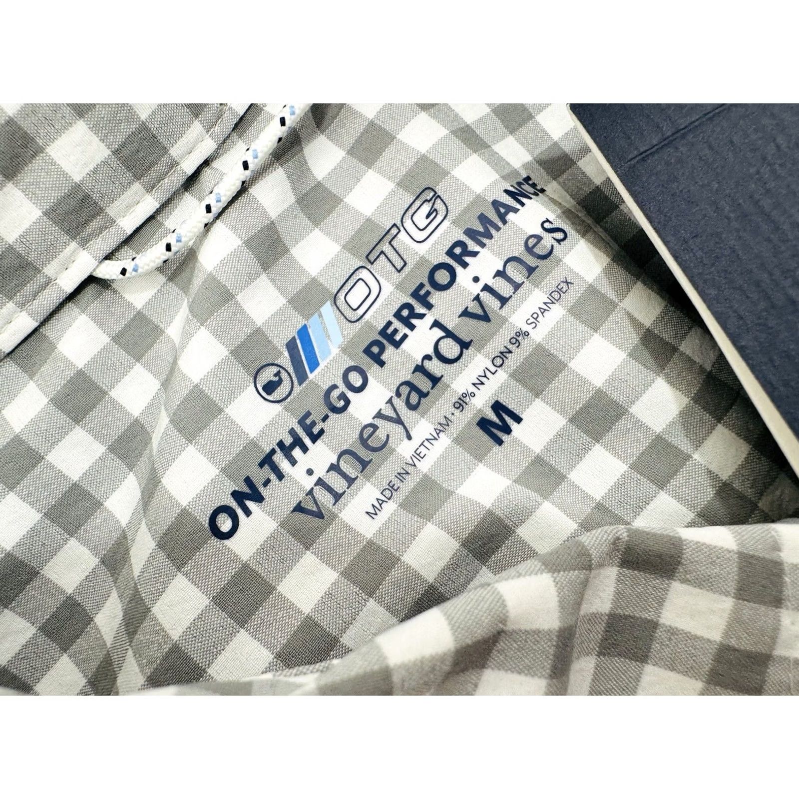Vineyard Vines VINEYARD VINES NEW w TAG ON THE GO Plaid Check Gingham M Shirt Men Short Sleeve Gray / White Button-Up Size M Size US M / EU 48-50 / 2 - 7 Thumbnail